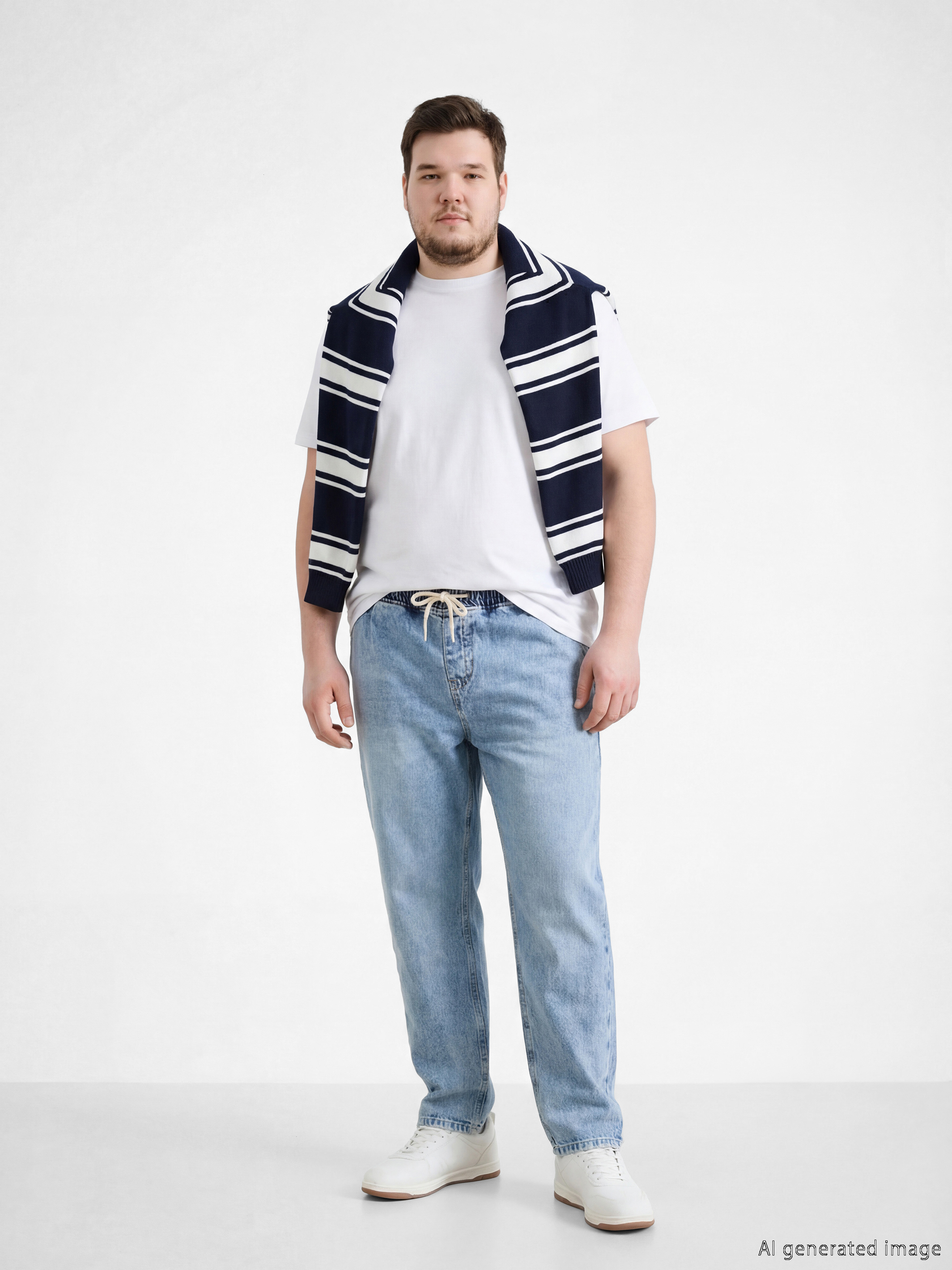 İndigo Straight Fit Erkek Jean Pantolon-1