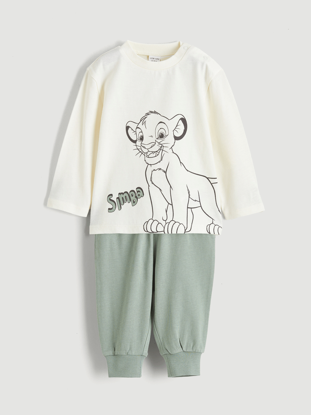 LCW baby Aslan Kral Baskılı Erkek Bebek Sweatshirt ve Pantolon - S6EP40Z1-YG7