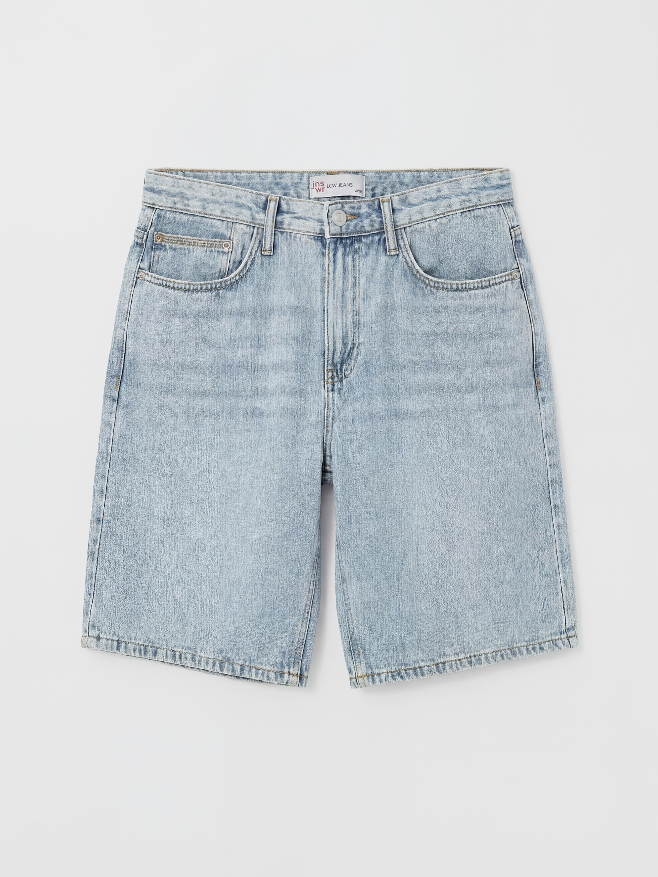 მამაკაცები მუქი ლურჯი ჯინსის შორტები-4