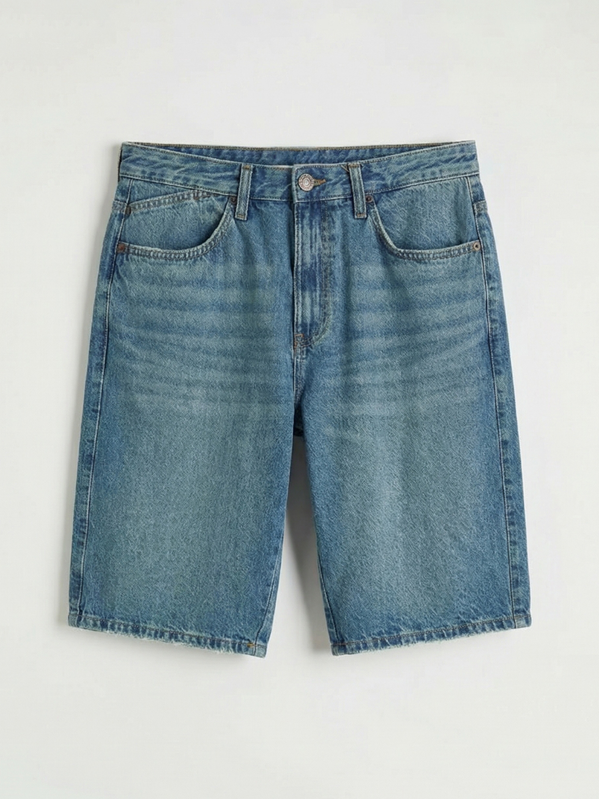 Man INDIGO Denim Shorts-4