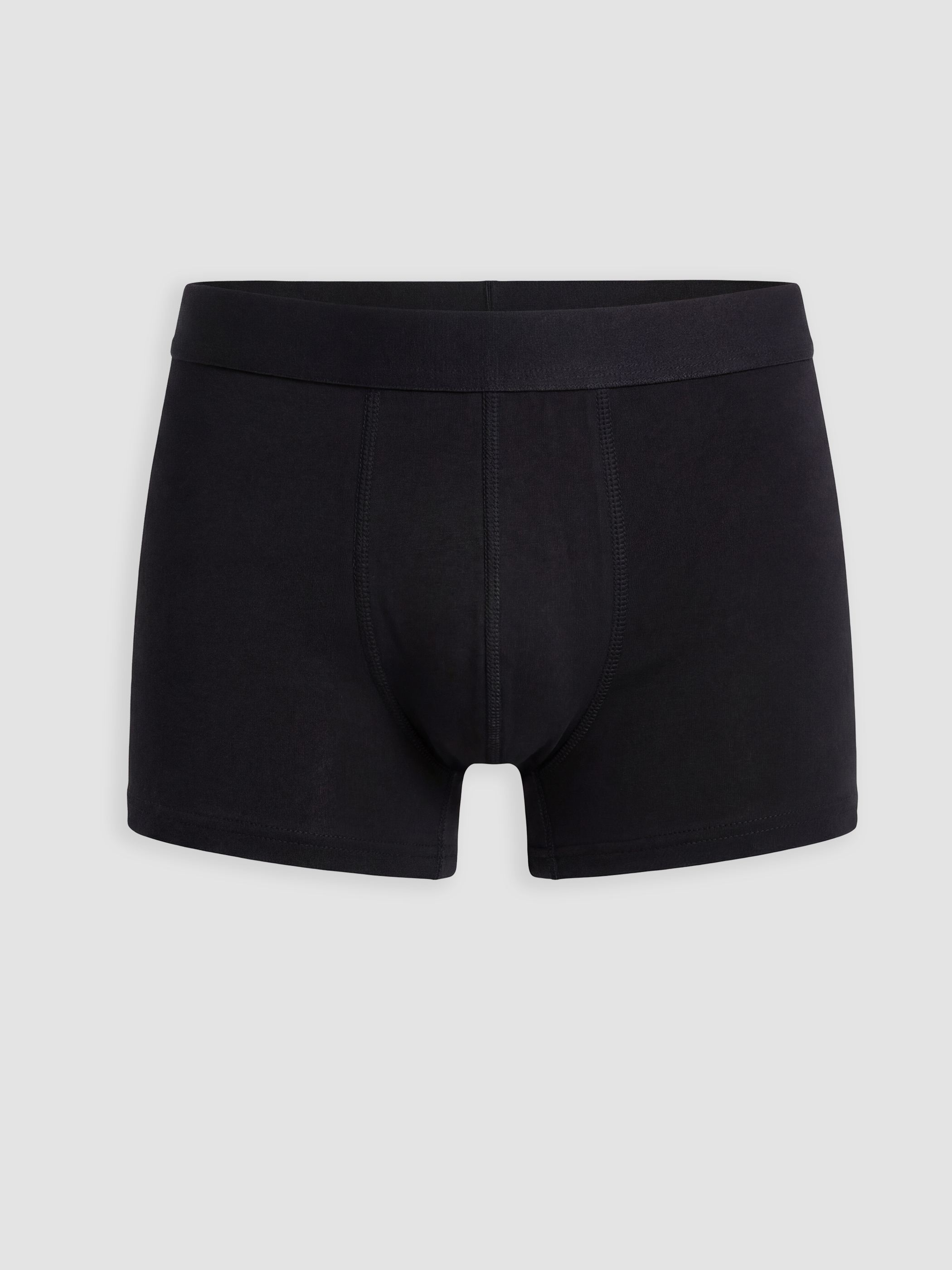 Siyah Regular Fit Pamuklu Esnek Erkek Boxer 3'lü-3