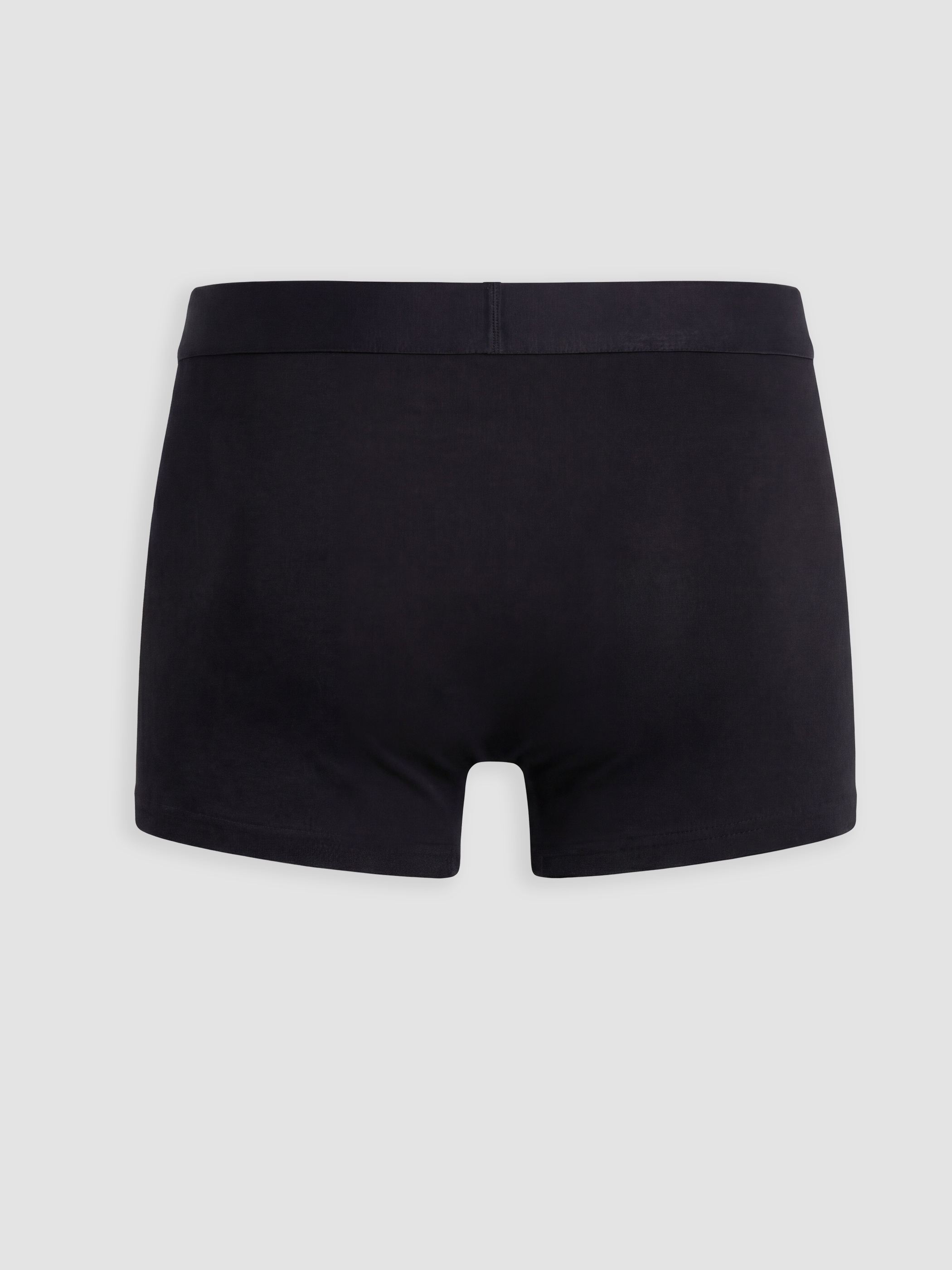 Siyah Regular Fit Pamuklu Esnek Erkek Boxer 3'lü-4