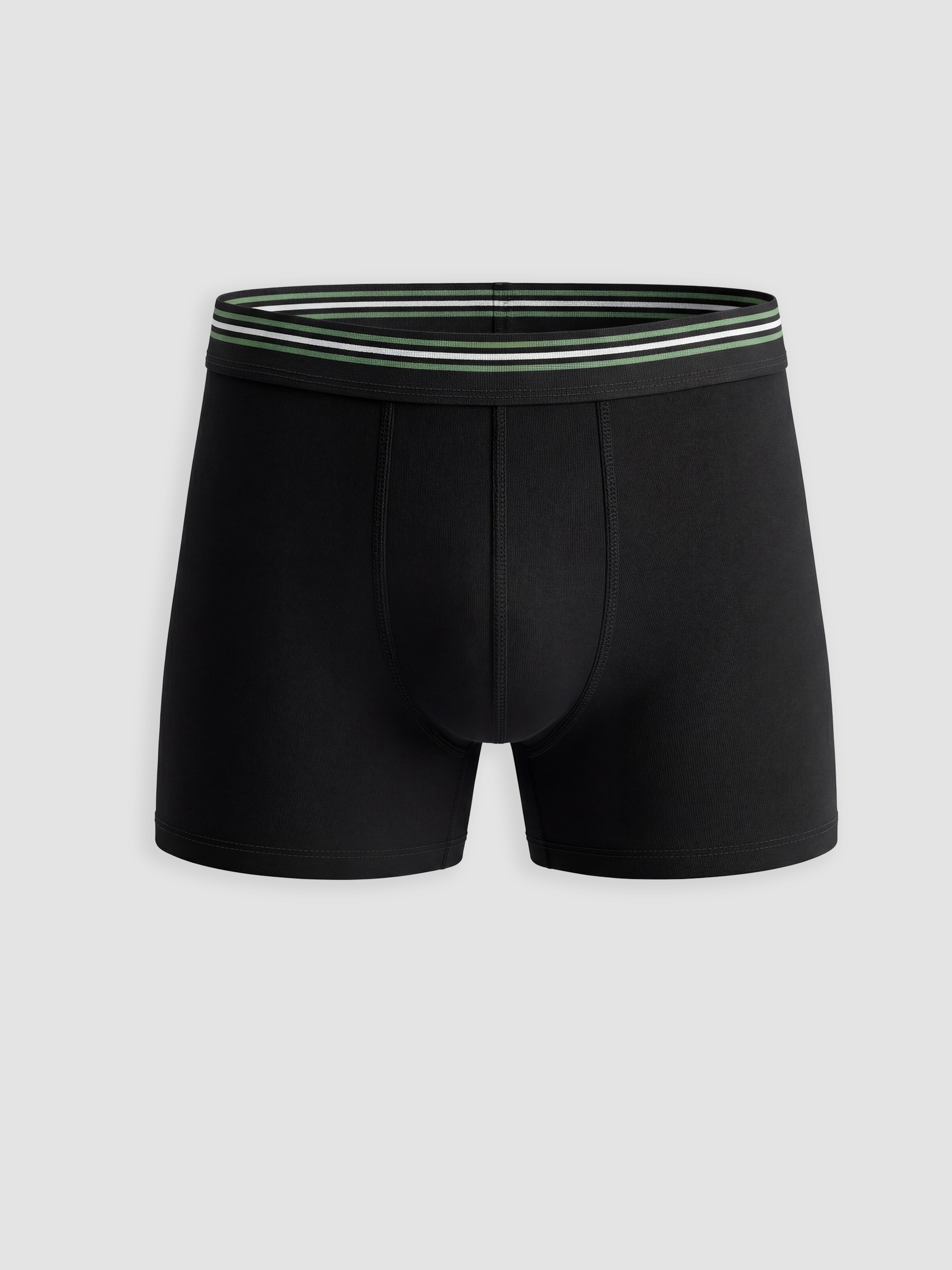 Siyah Standart Kalıp Pamuklu Esnek Erkek Boxer 3'lü-3