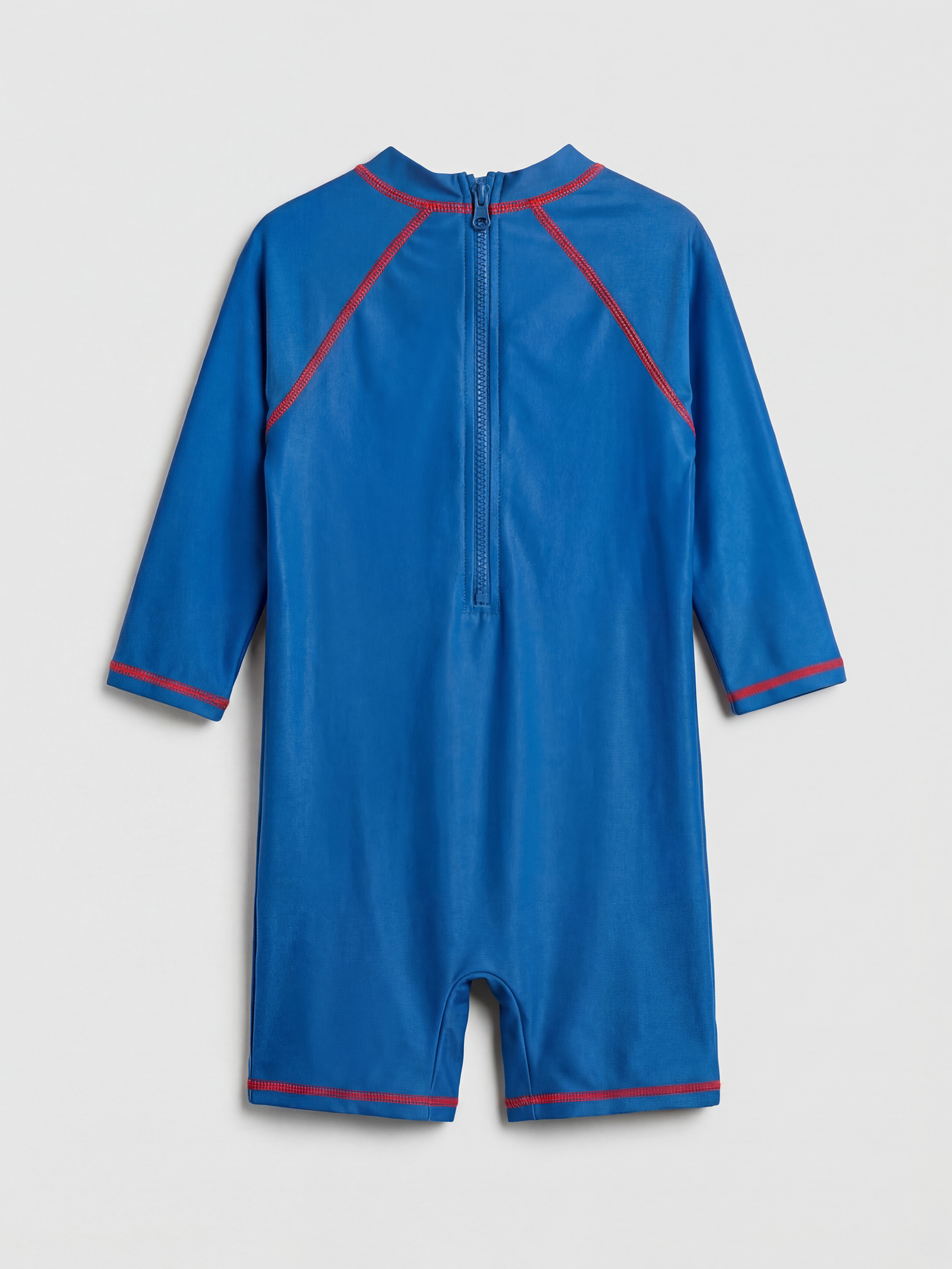 Mavi Spider-Man Baskılı Erkek Bebek Tulum Mayo-1