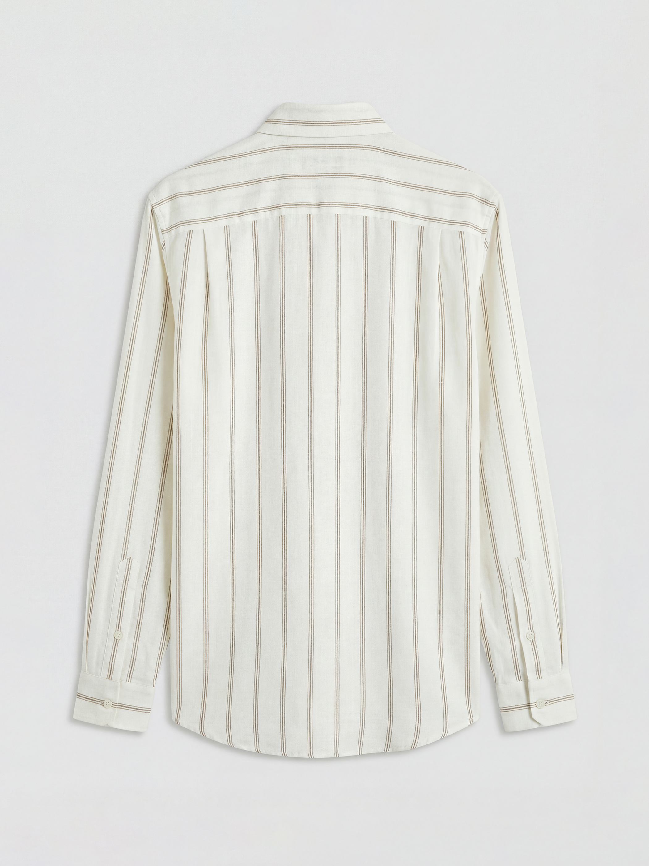 Chemise homme rayée en tissu Dobby coupe régulière-5