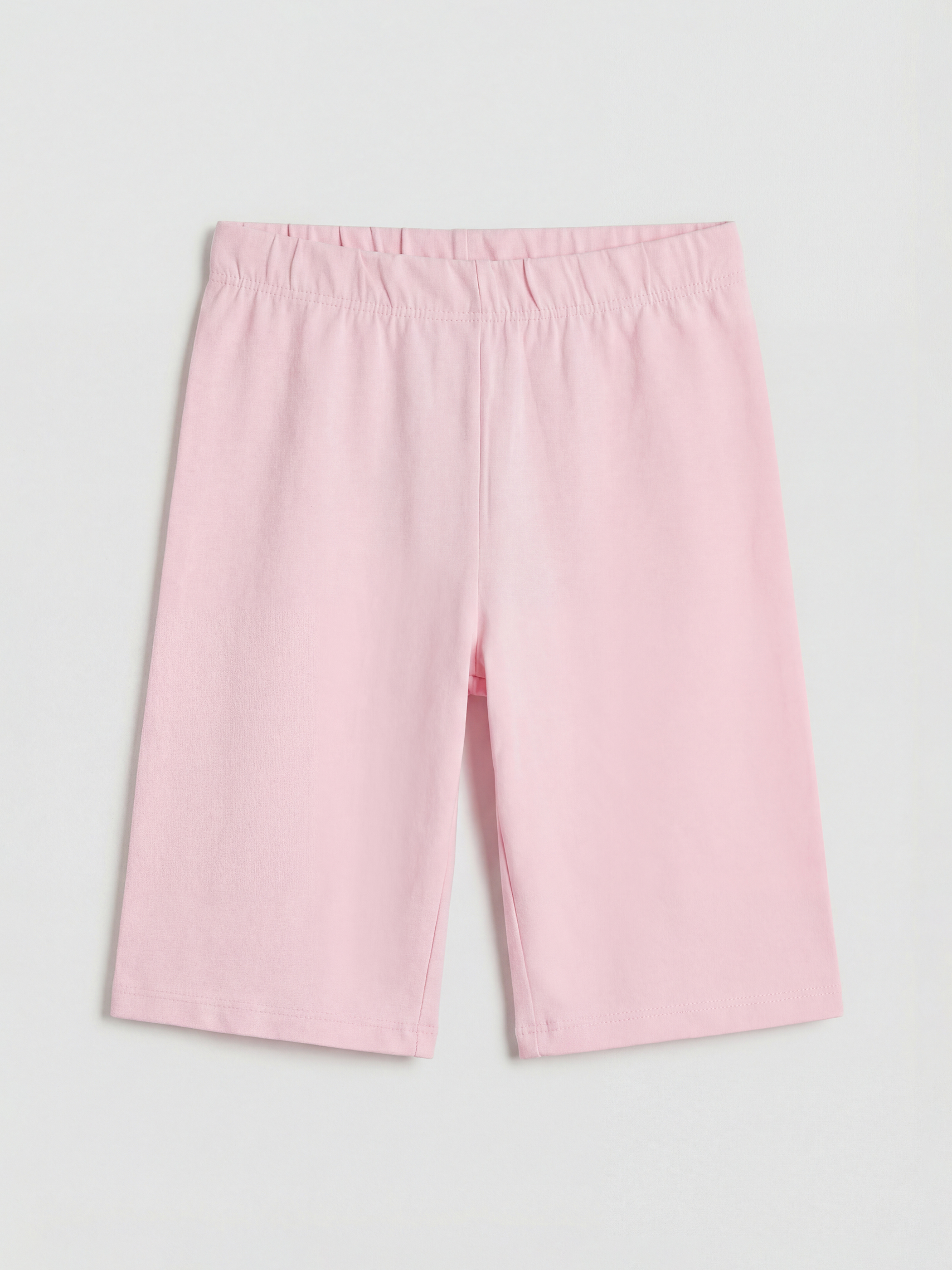 Pembe Beli Lastikli Kız Çocuk Bisikletçi Tayt 2'li-3