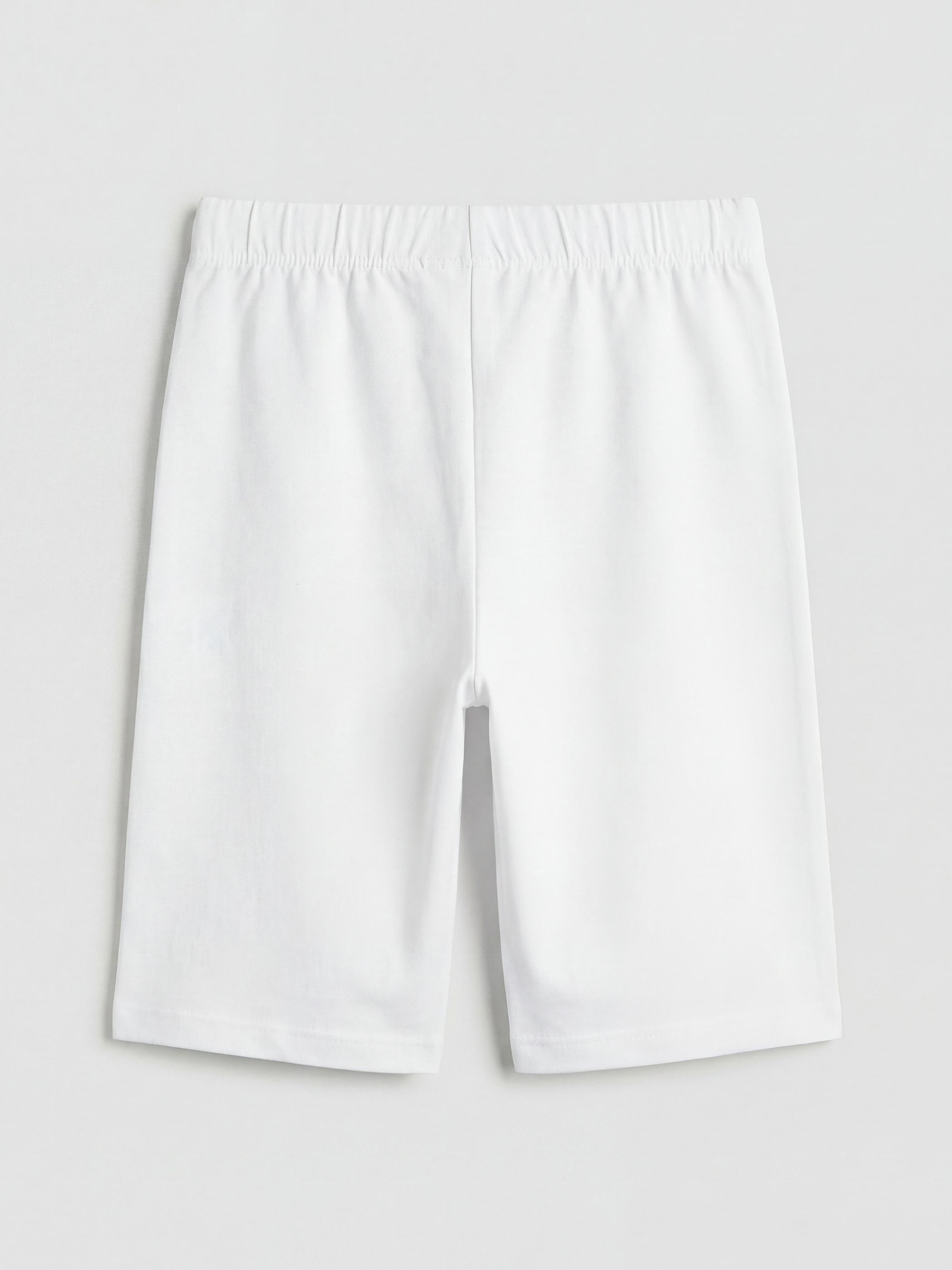 Beyaz Basic Kız Çocuk Kısa Tayt 2'li-5