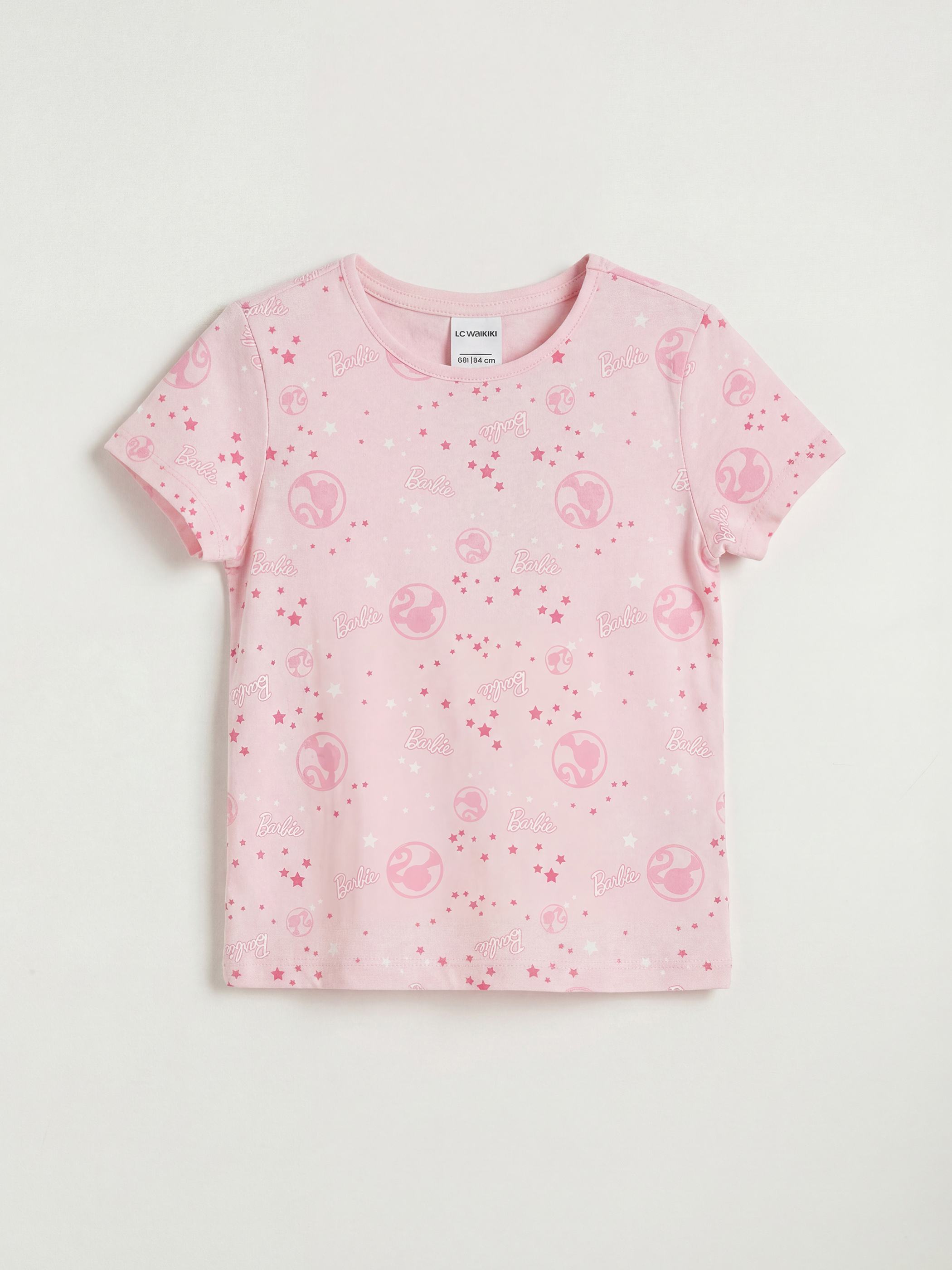 გოგონა ვარდისფერი მოკლე პიჟამის ნაკრები-1