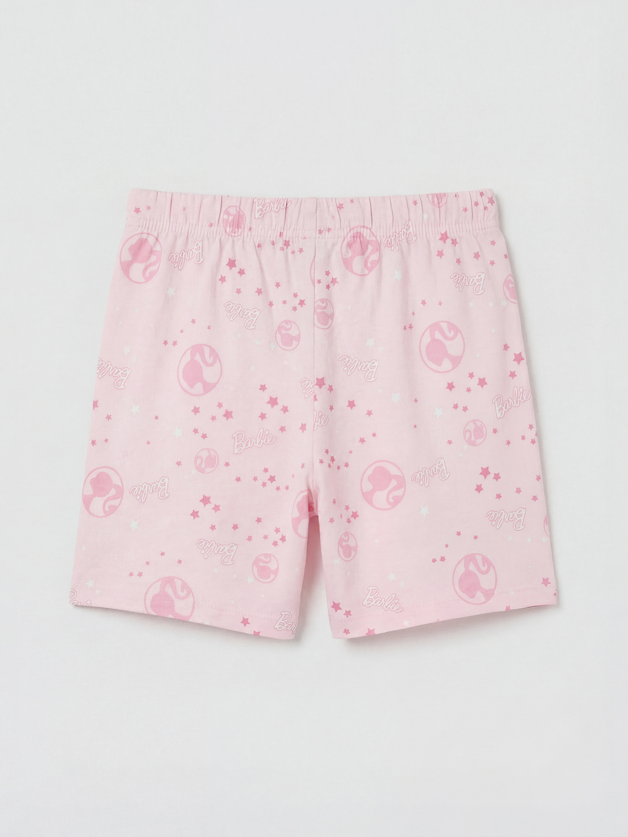 გოგონა ვარდისფერი მოკლე პიჟამის ნაკრები-4