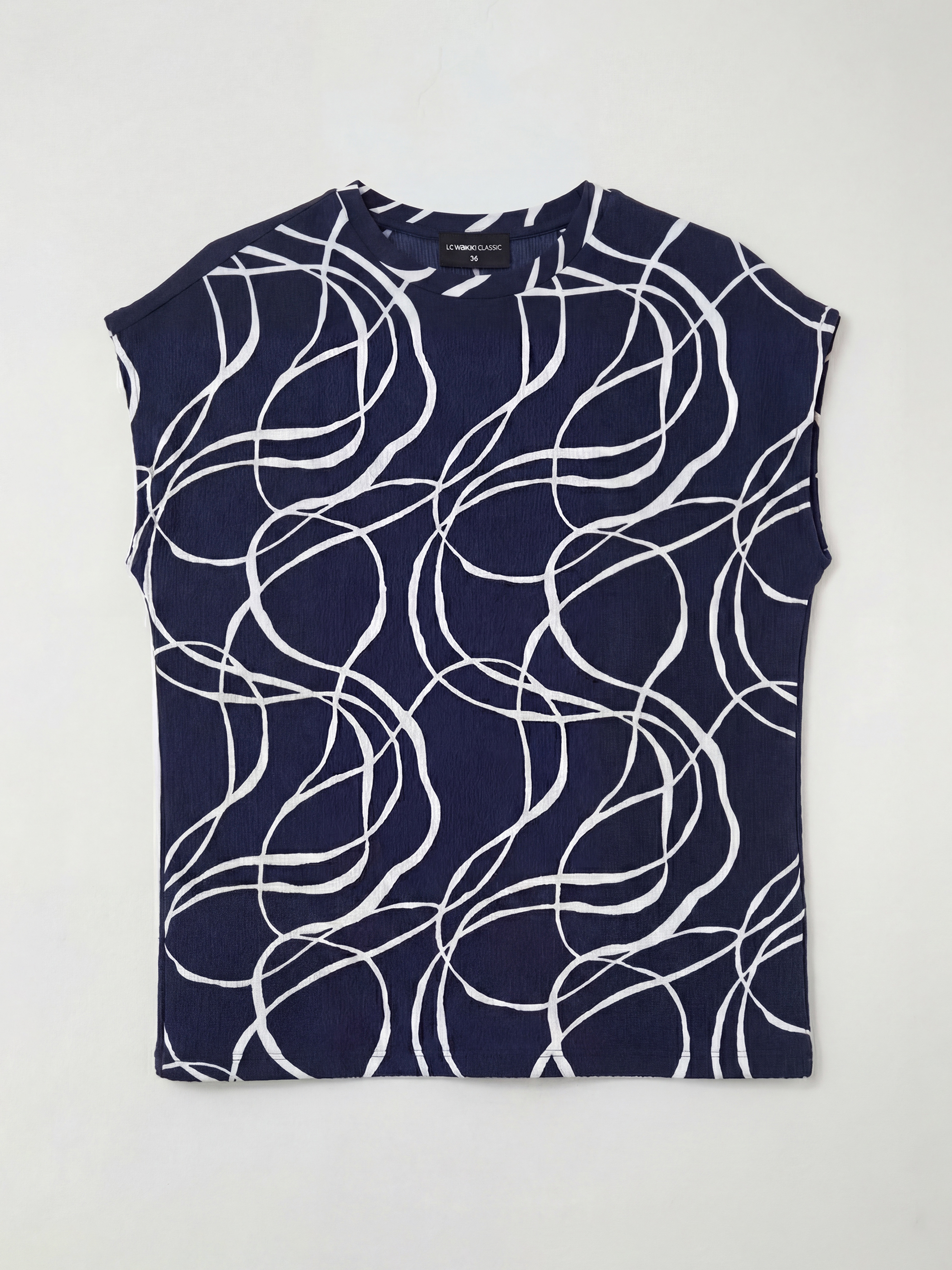 Navy Printed