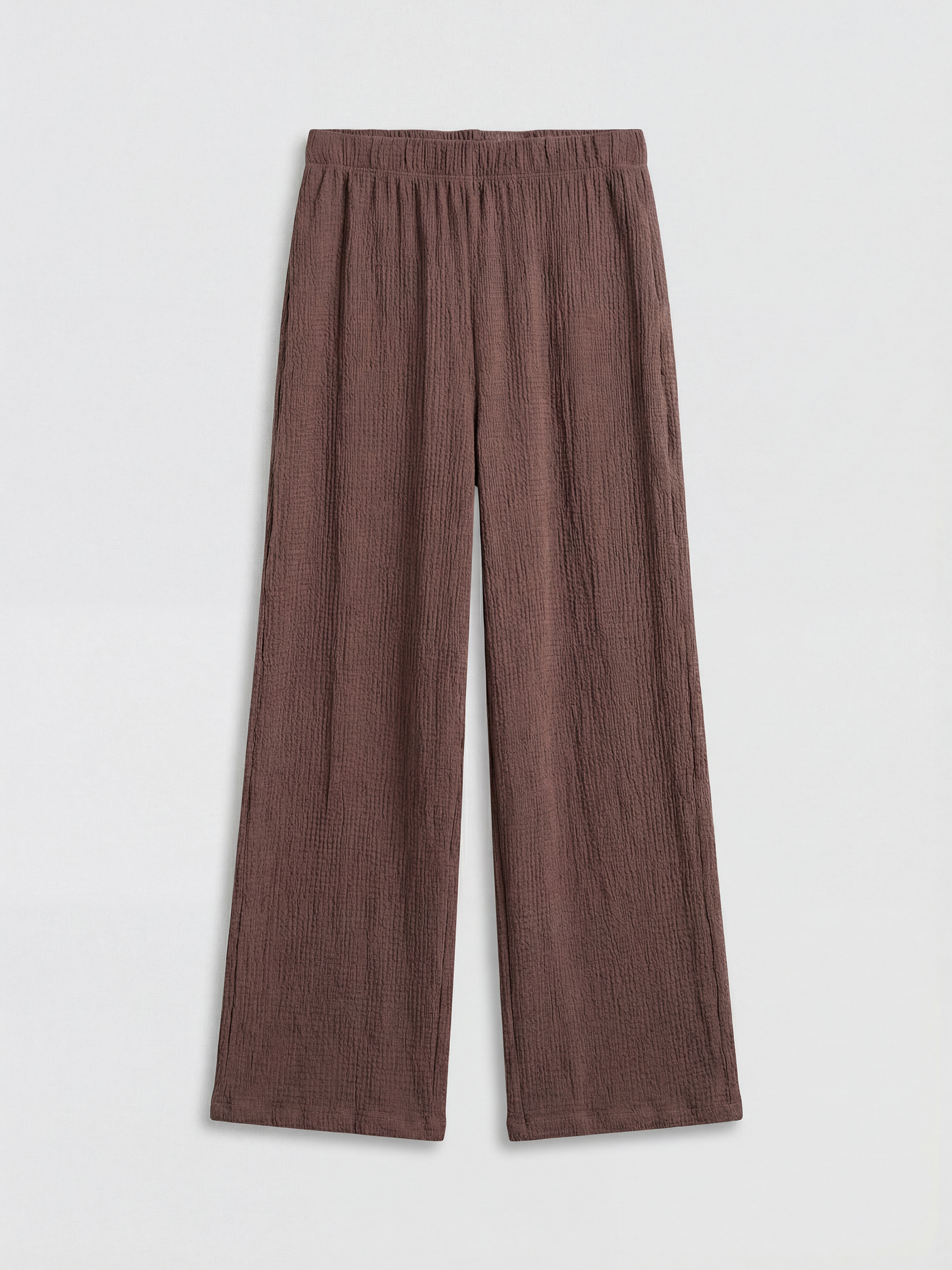 LCWAIKIKI Classic Textured Women's Trousers with Elastic Waistband - S6FN69Z8-R1T