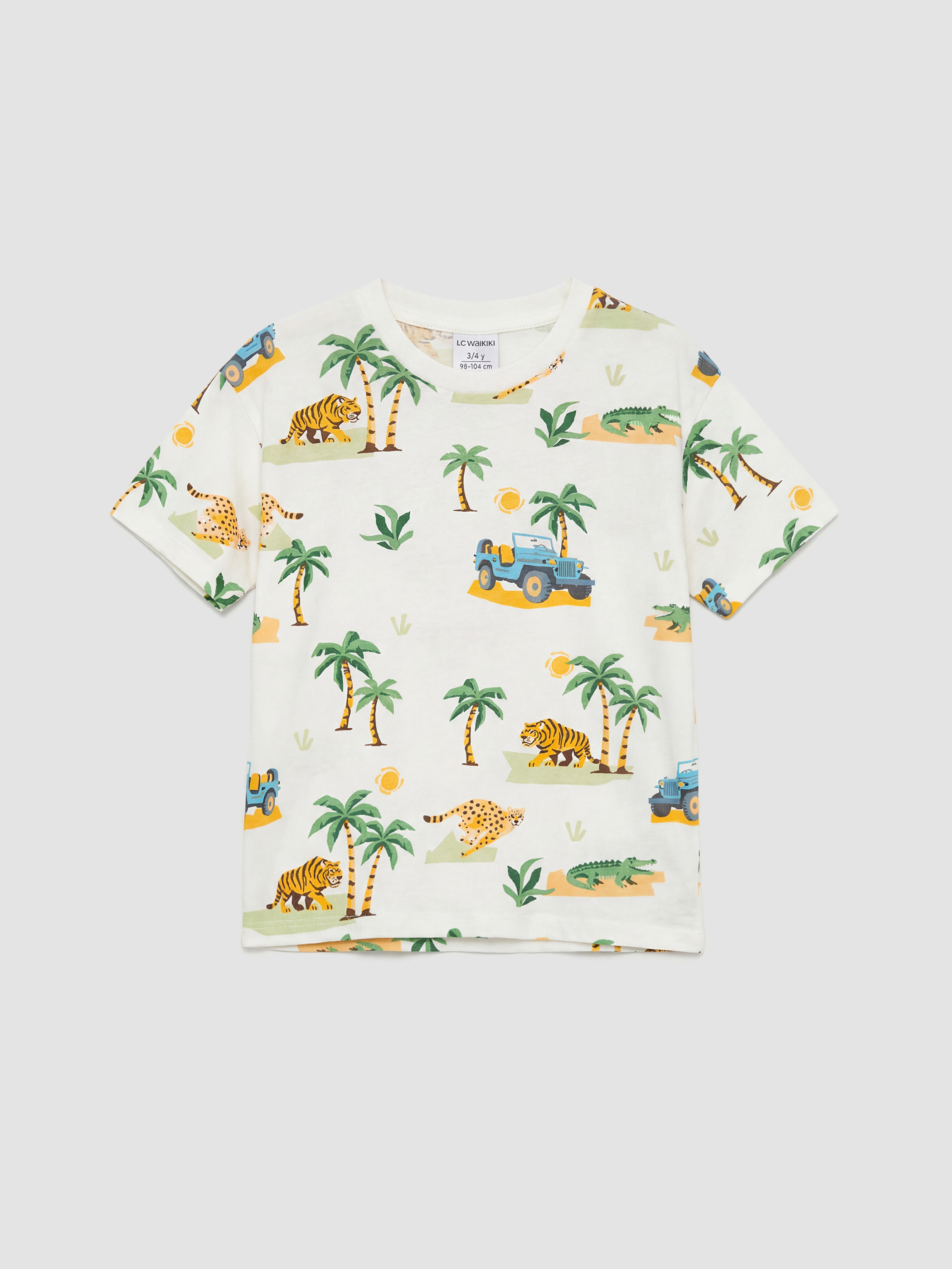 LCW Kids Dečija majica sa okruglim izrezom i štampom - S6FQ63Z1-LRA