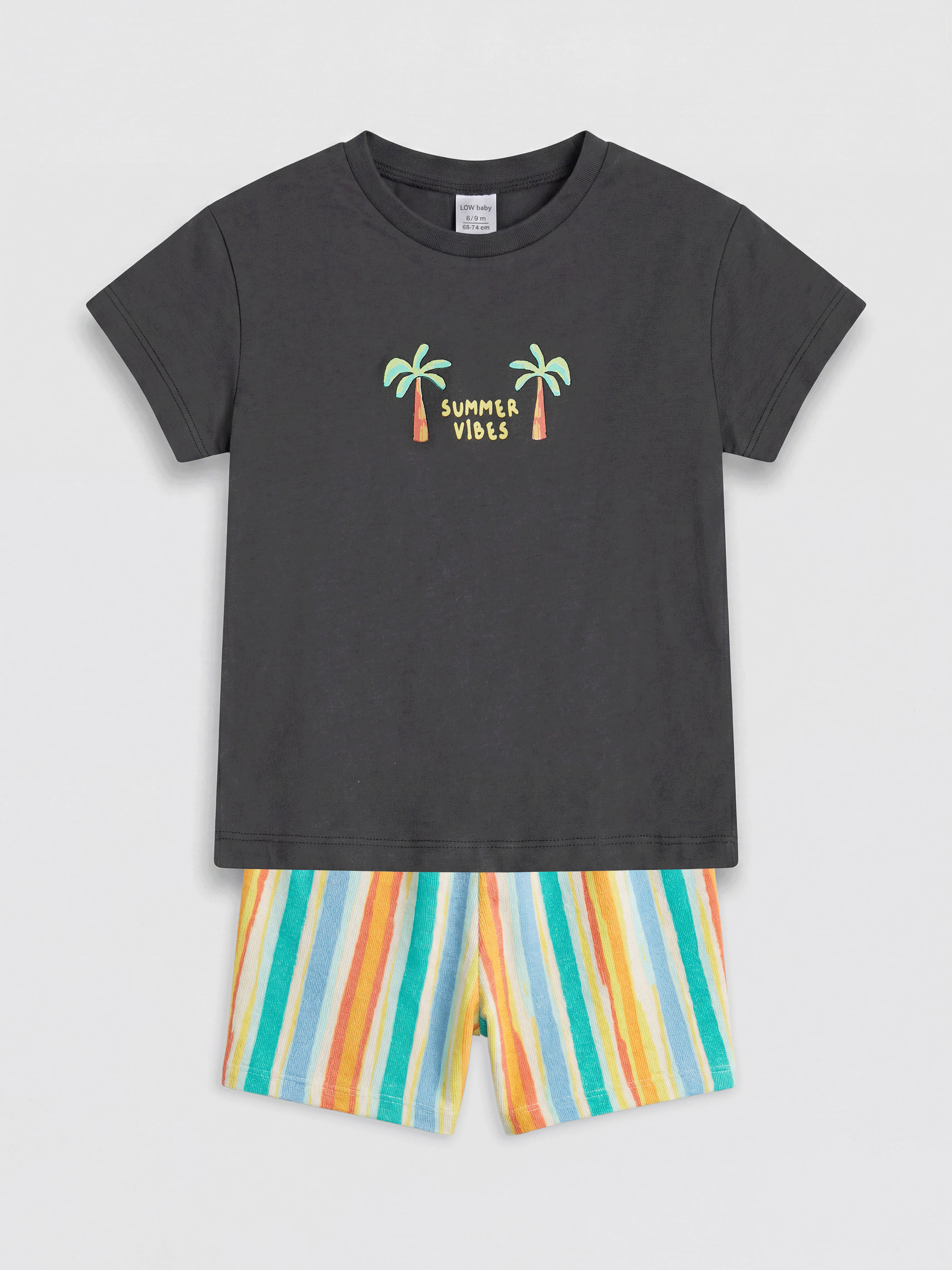 LCW baby Erkek Bebek Şortlu Takım