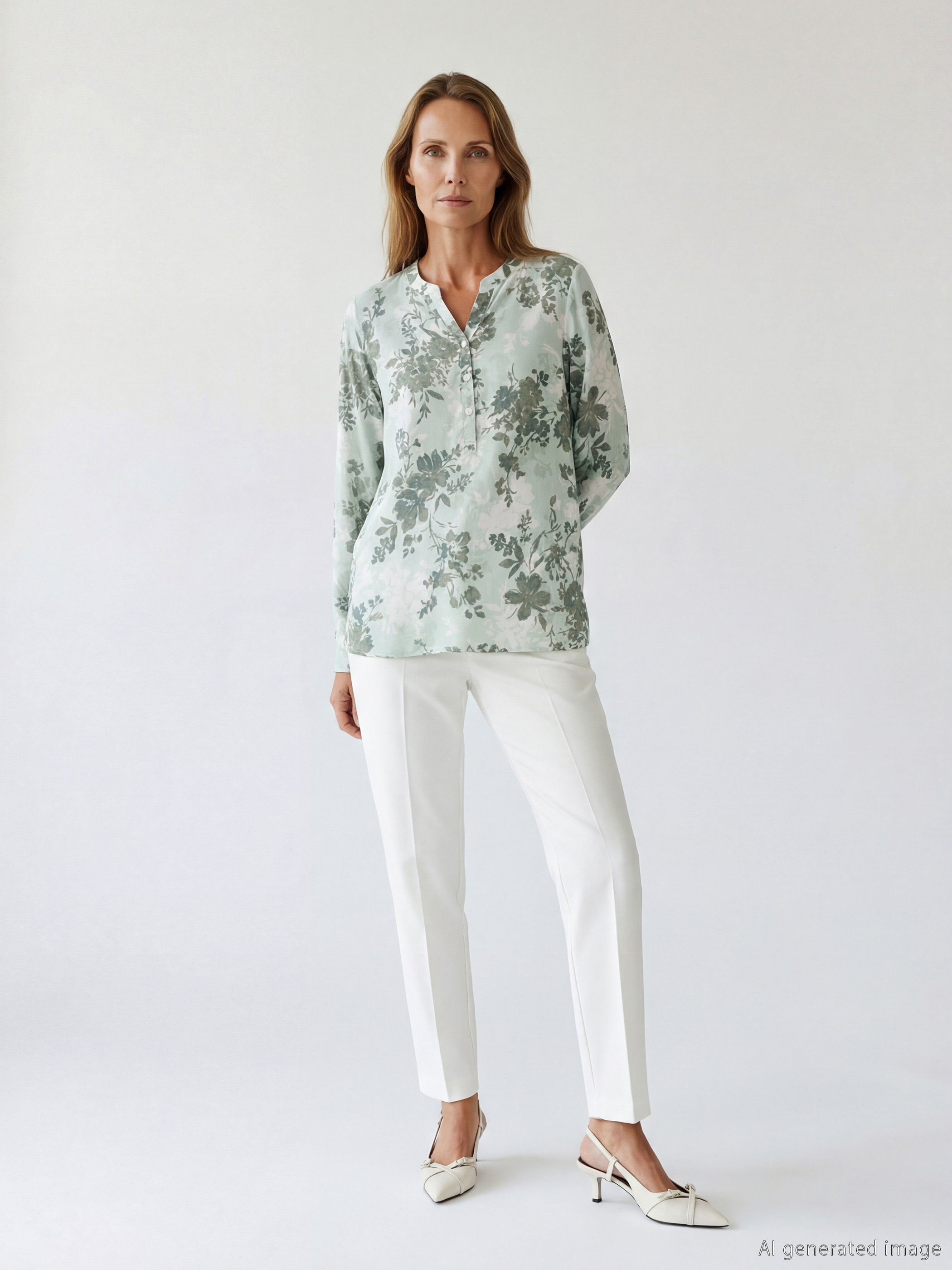 LCW Grace Kaçık Yaka Çiçekli Bluz - S6FT50Z8-LRL