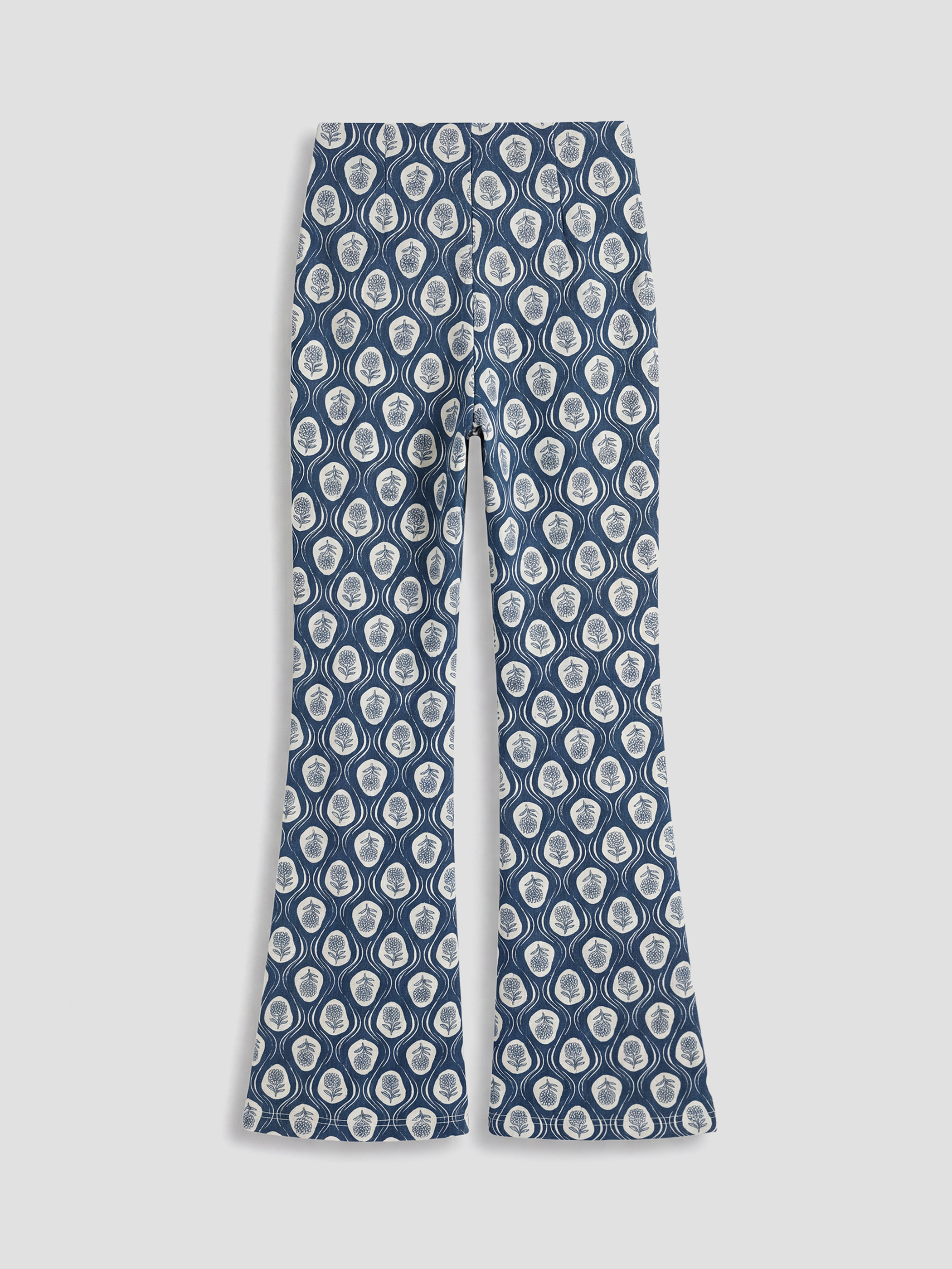 بنطلونات ليجن واسعة للبنات بوسط مطاطي.-1