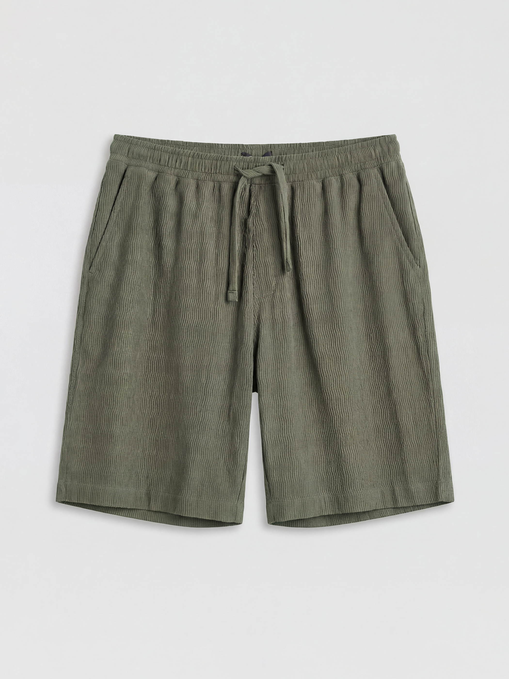 Krinkle Fabric Loose Fit Men's Shorts-8