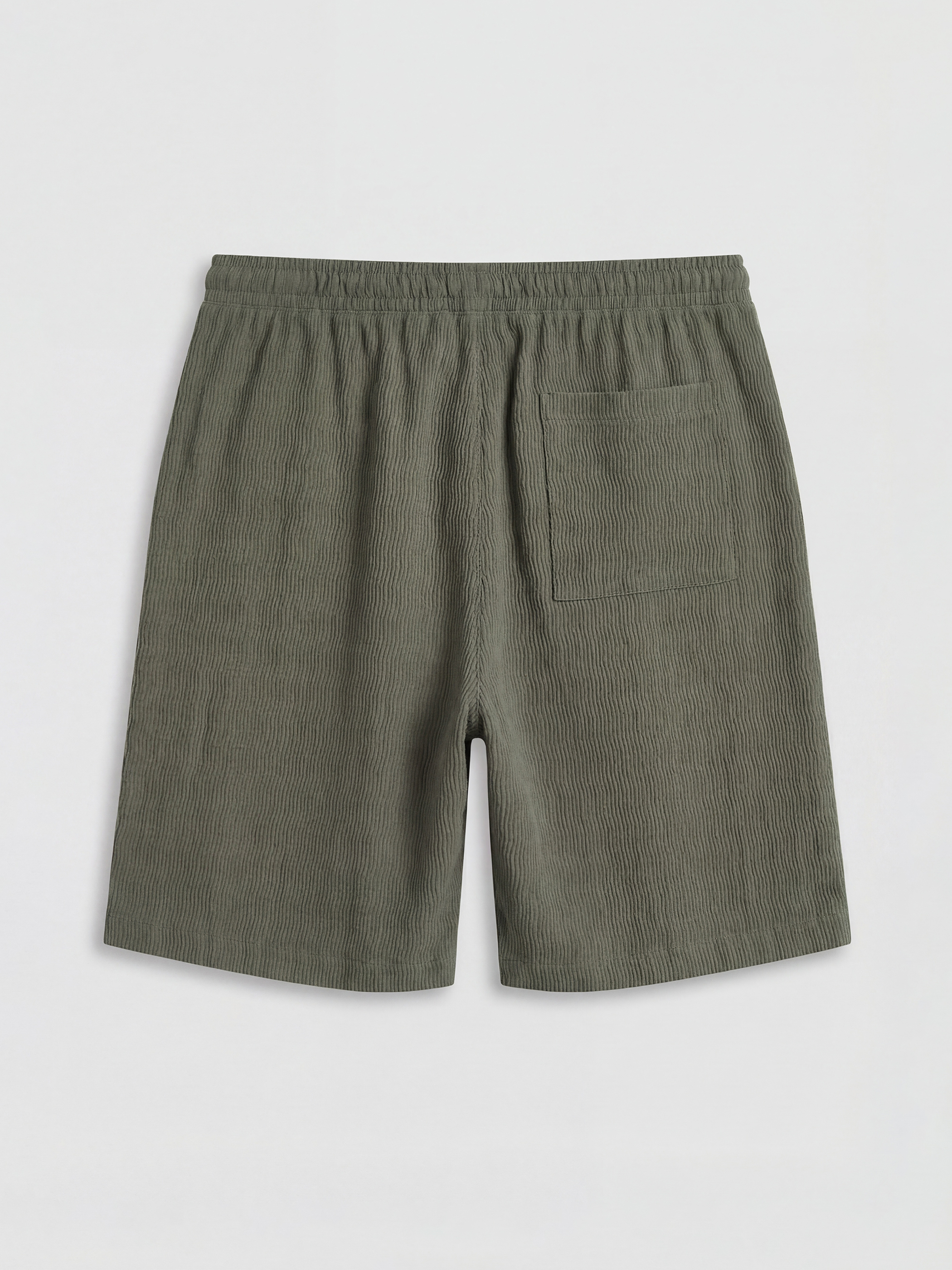 Krinkle Fabric Loose Fit Men's Shorts-9
