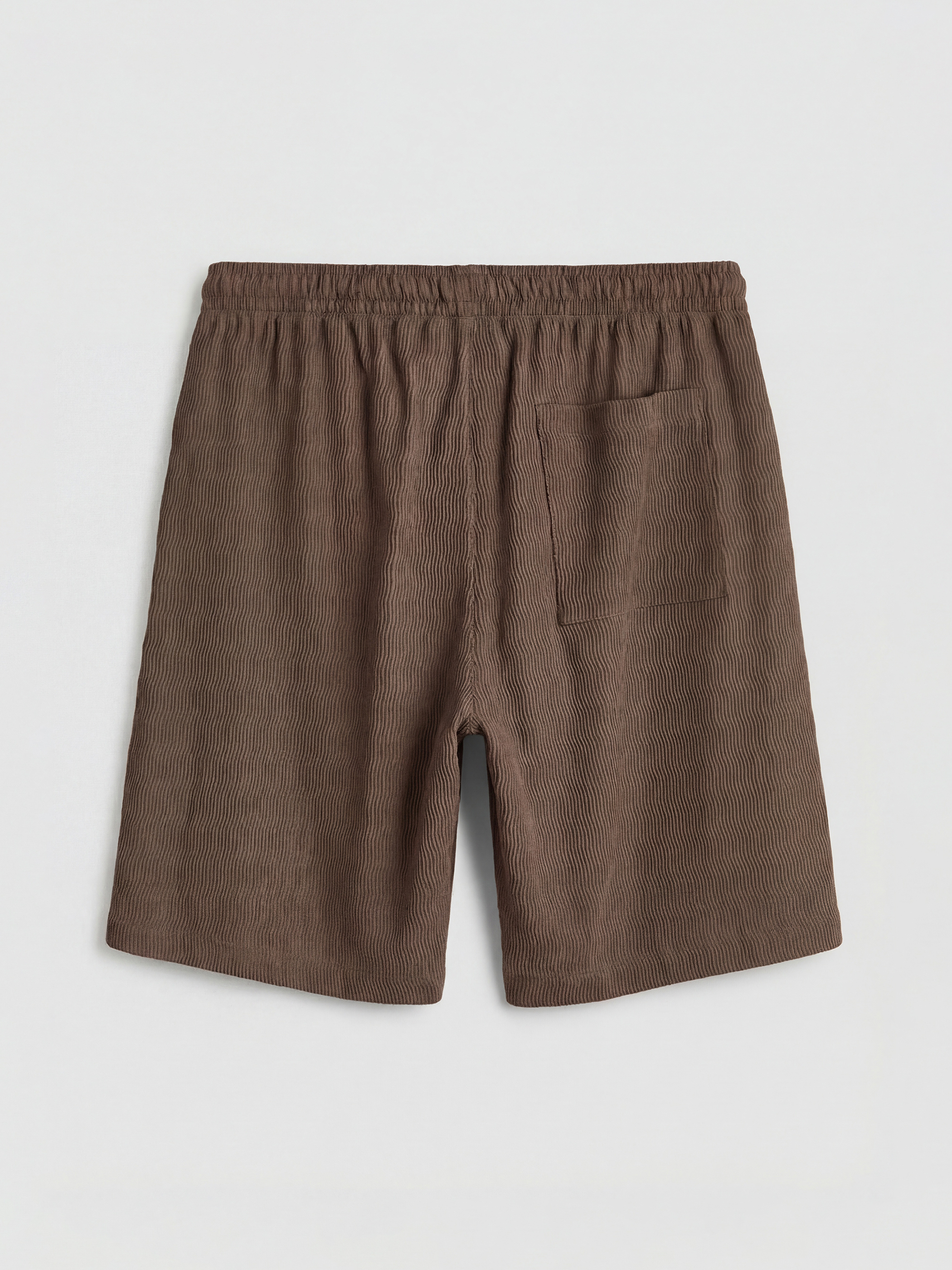 Crinkle Fabric Loose Fit Men's Shorts-11