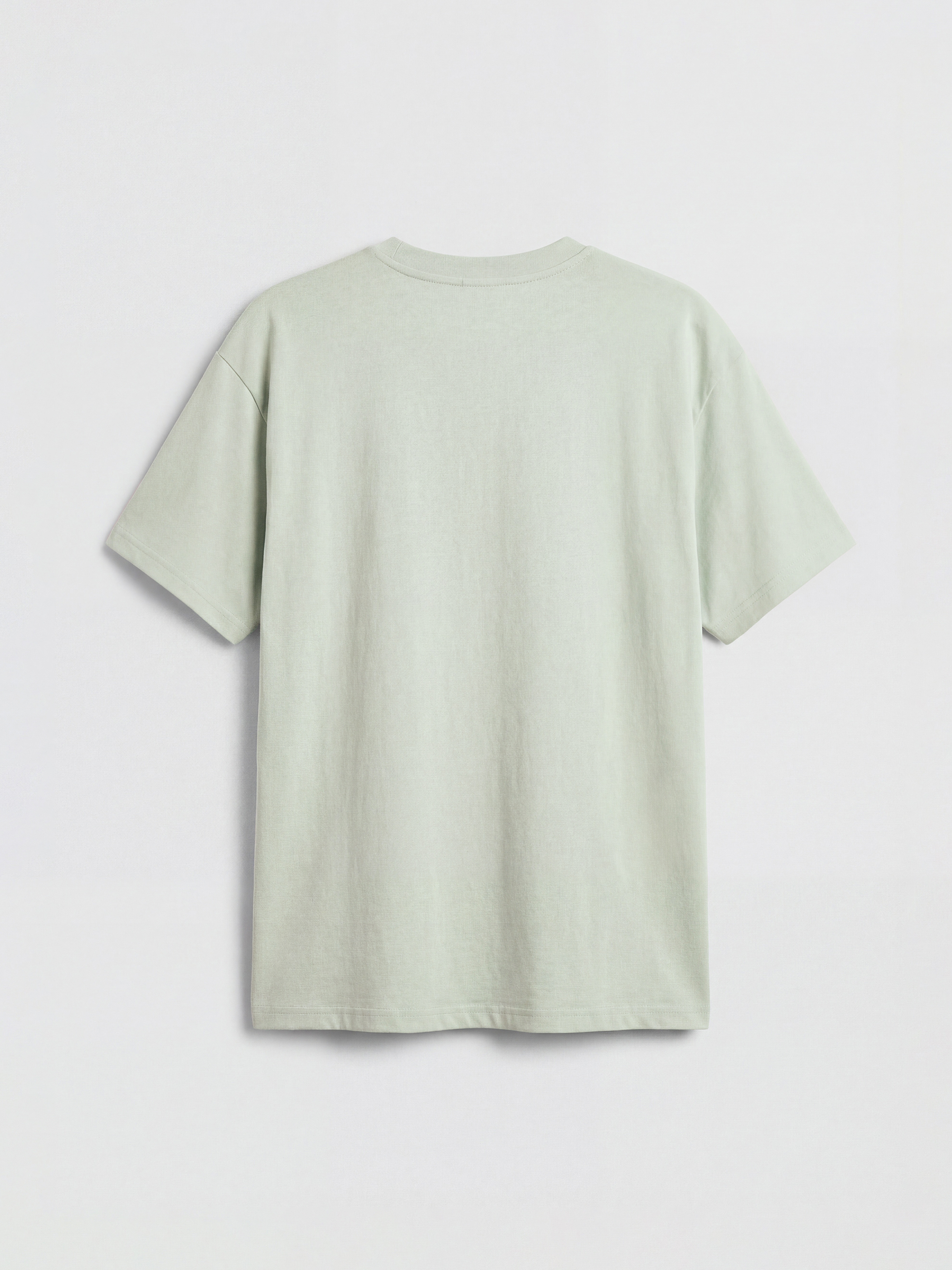 Yeşil Bisiklet Yaka Baskılı Kadın Tişört-5