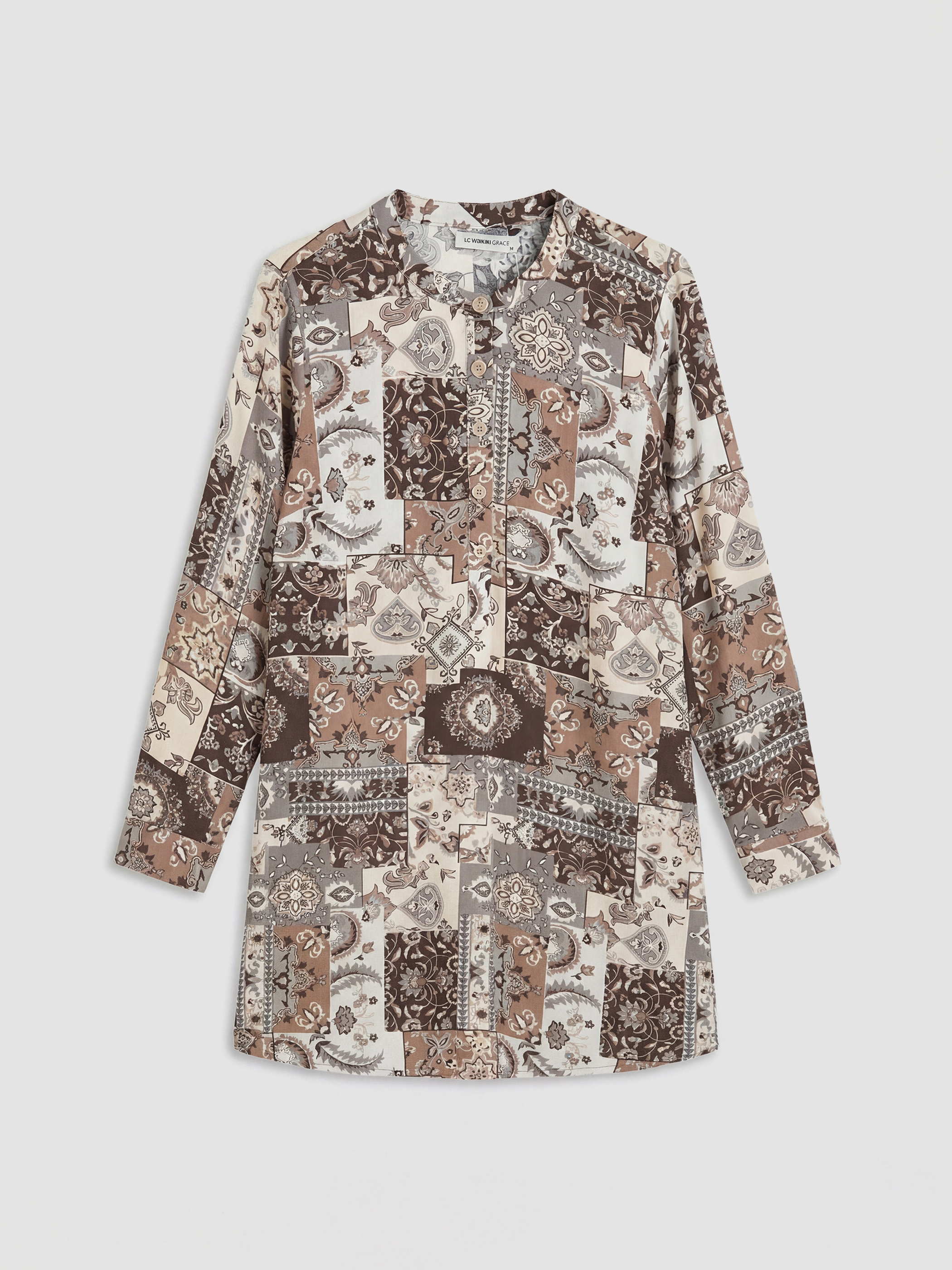 LCW Grace Hakim Yaka Desenli Kadın Tunik - S6FU39Z8-LQX