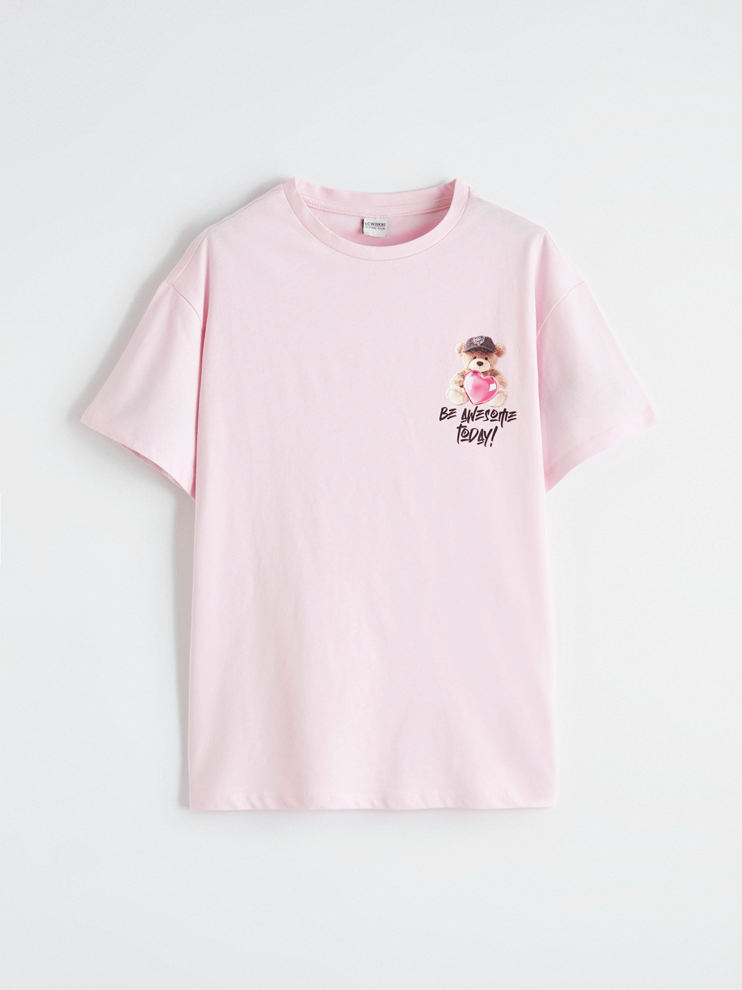 LCW Kids Bisiklet Yaka Baskılı Kız Çocuk Tişört - S6FU68Z4-FXK