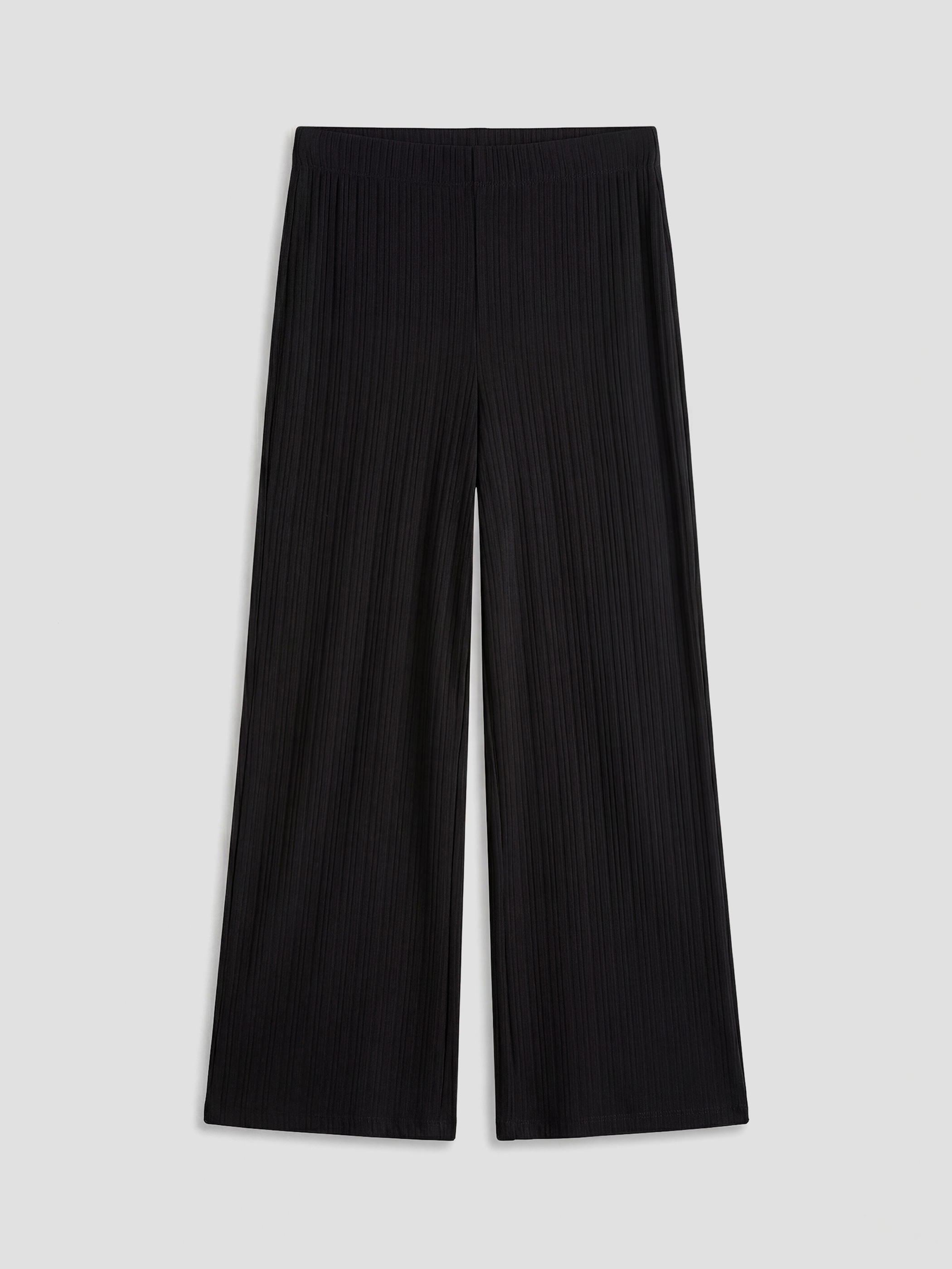 Siyah Beli Lastikli Dokulu Kadın Pantolon-4