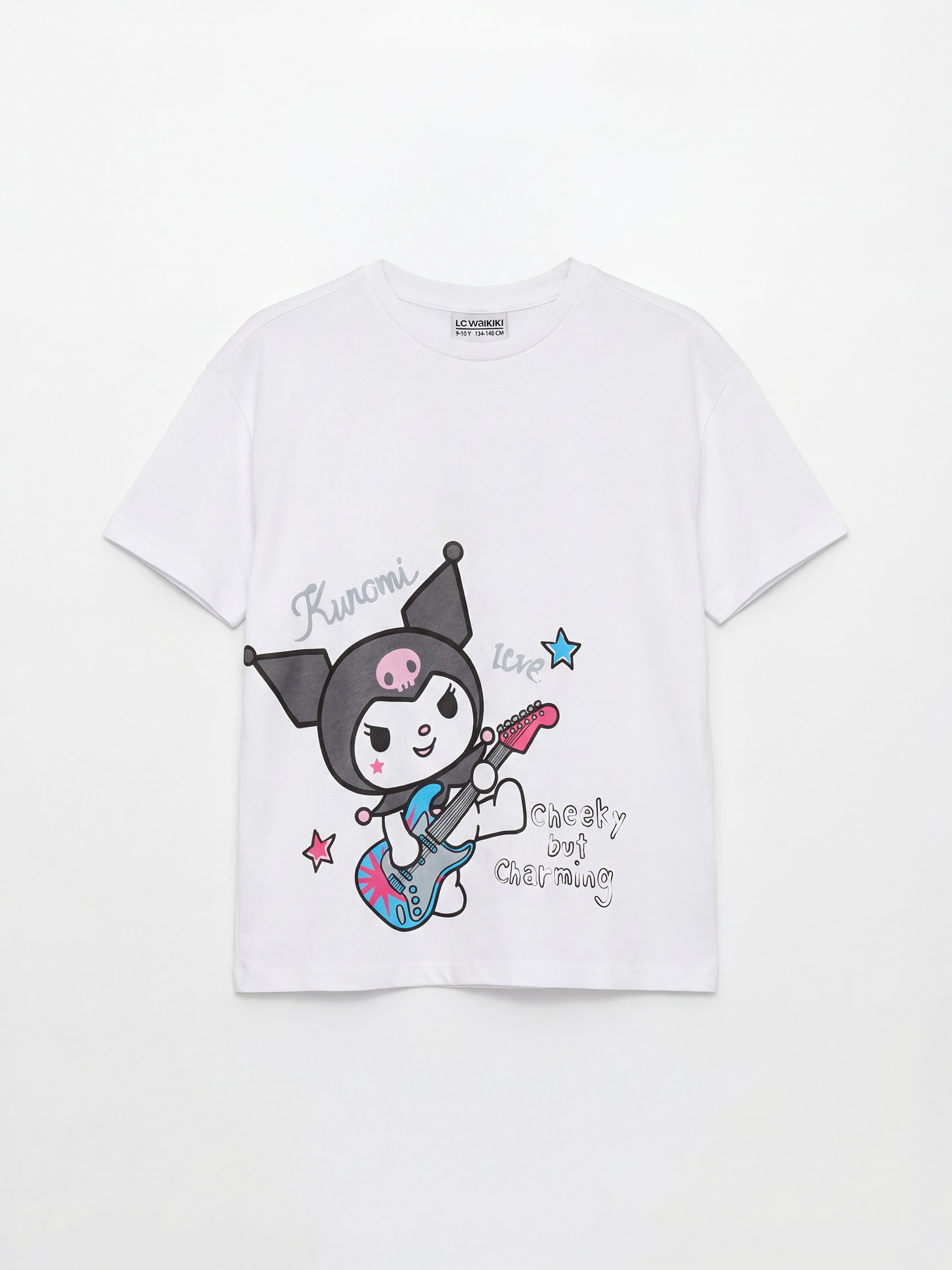 LCW Kids Crew Neck Kuromi Printed Girls' T-Shirt - S6FV06Z4-Q6K