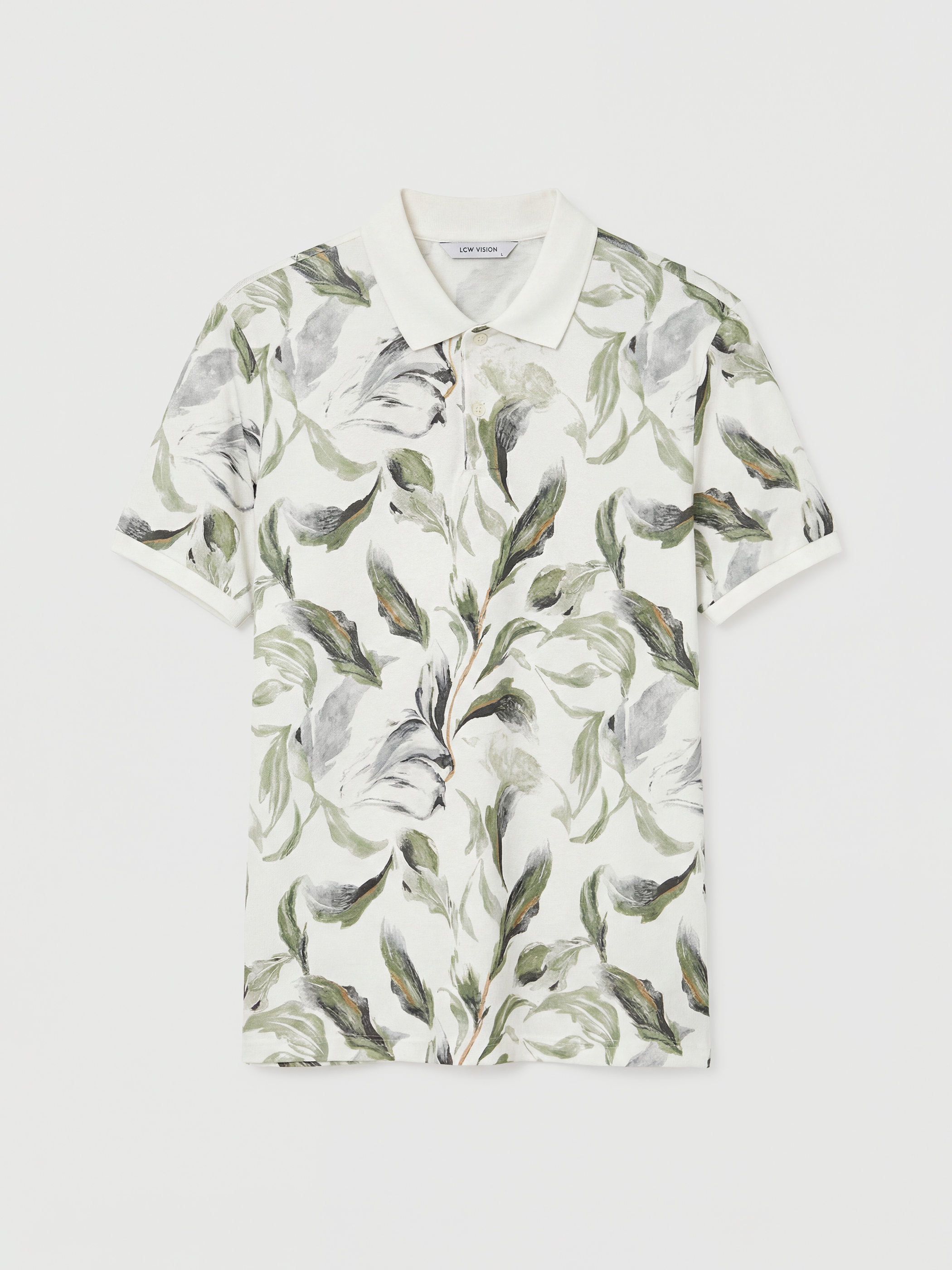 Polo Collar Patterned Pique Men's T-Shirt-4