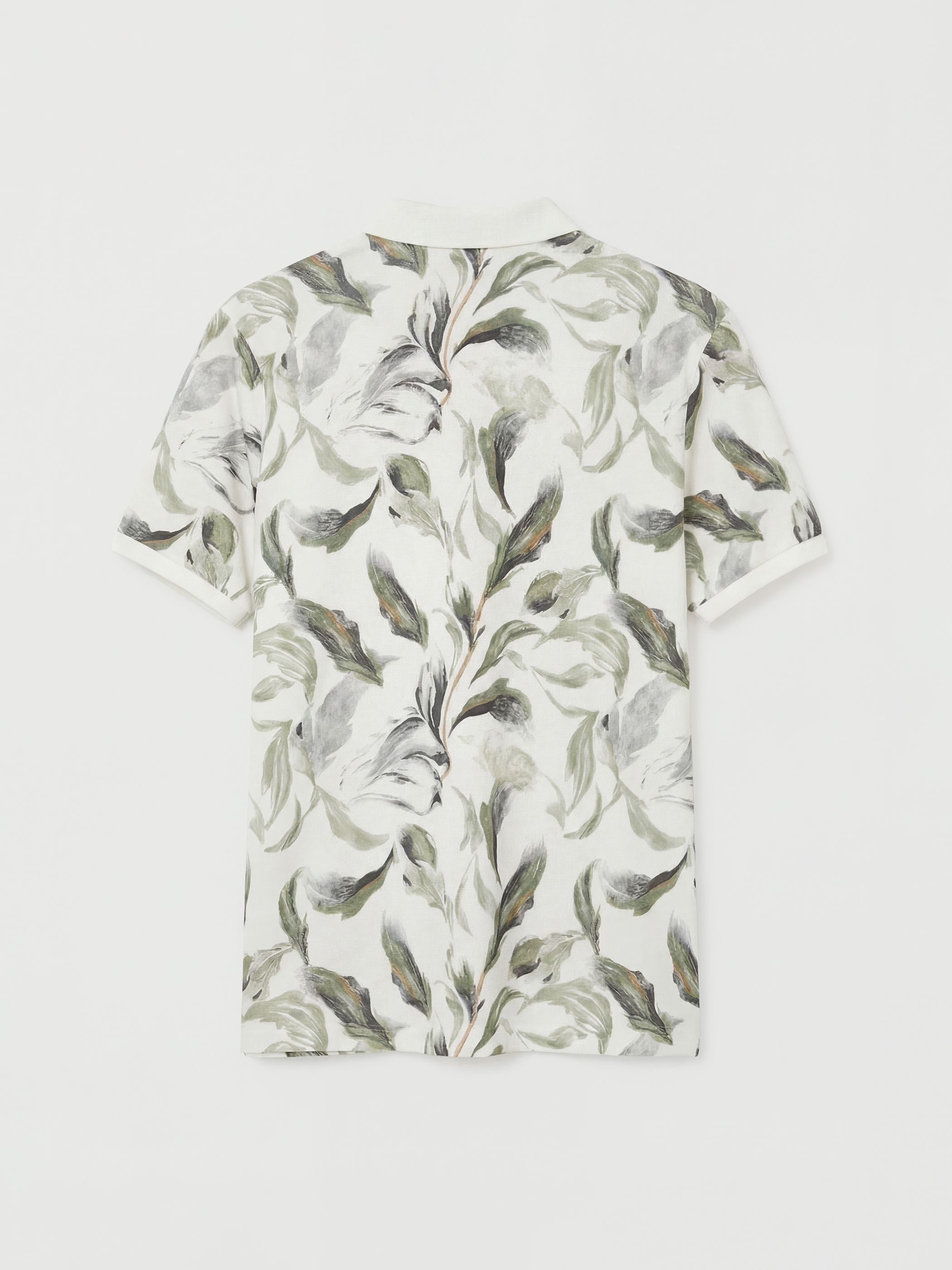 Polo Collar Patterned Pique Men's T-Shirt-5