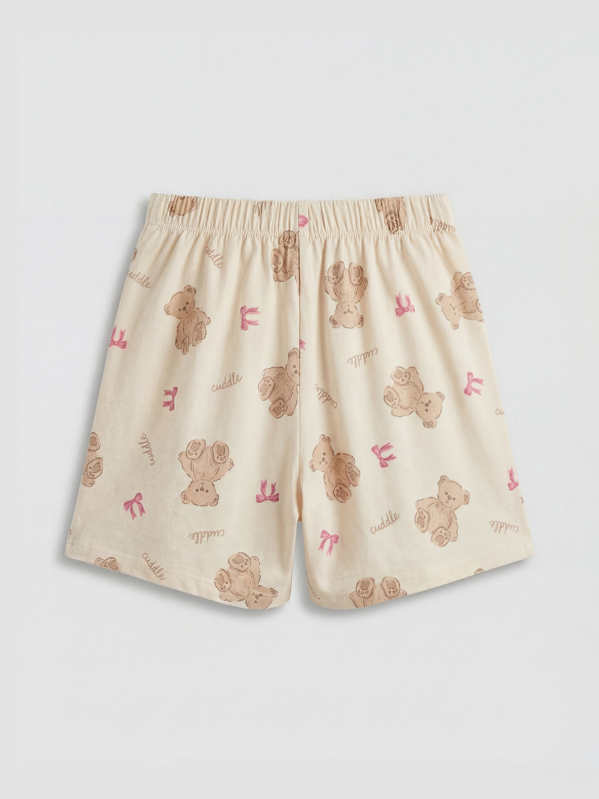 طقم بيجاما قصير مطبوع للبنات-4