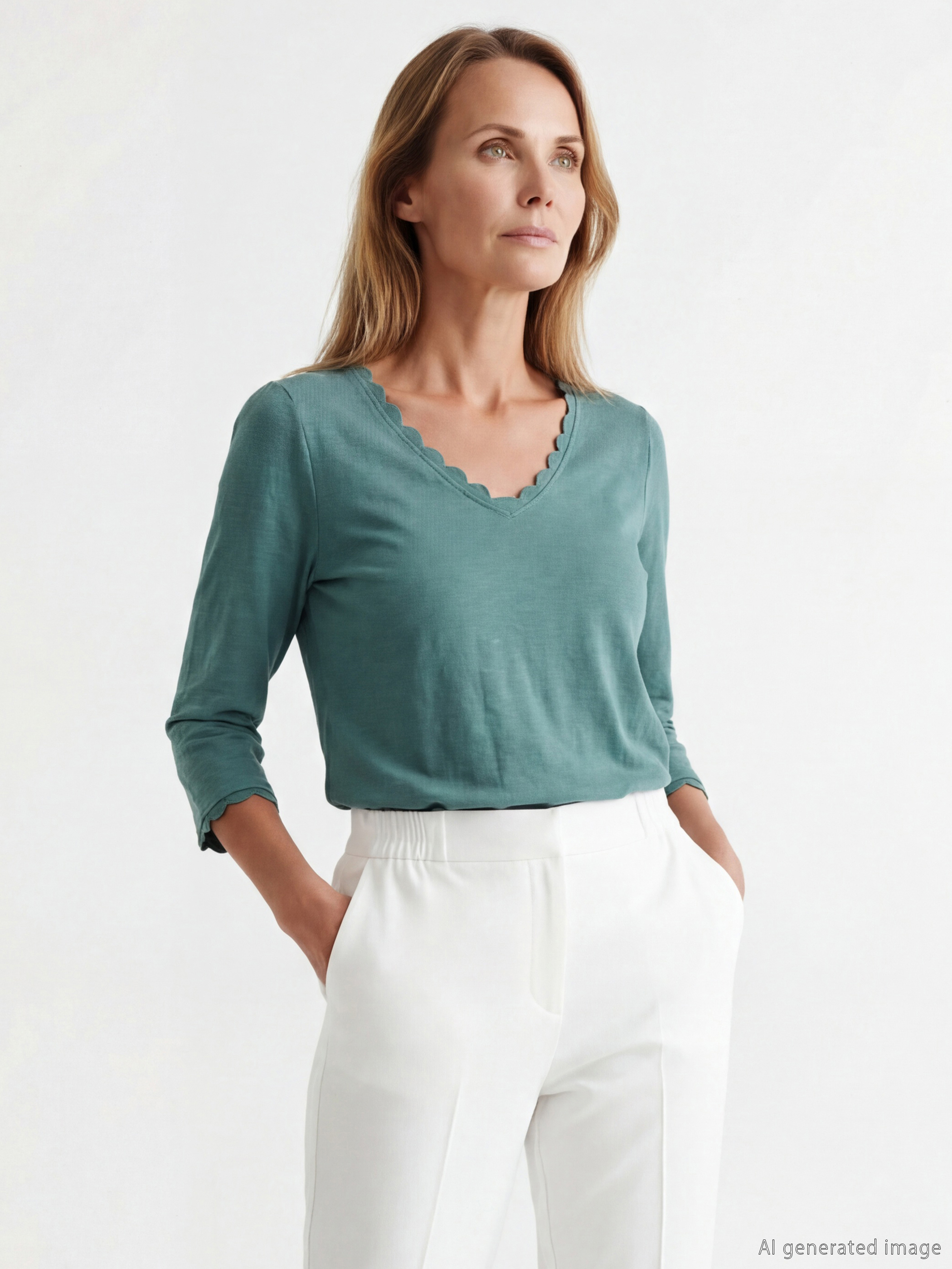 Woman GREEN T-Shirt-1