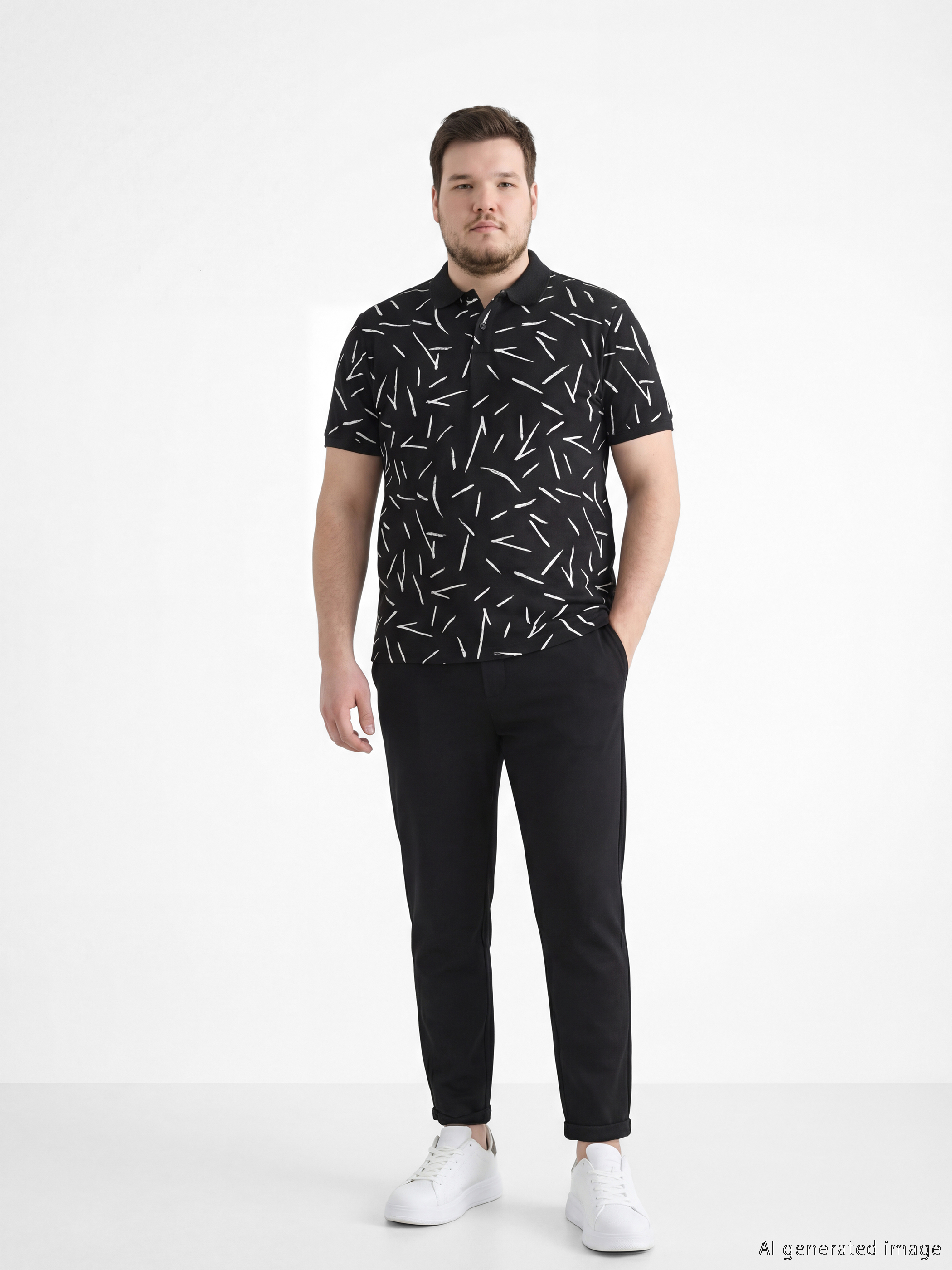 Lacivert Standart Kalıp Erkek Pantolon-1