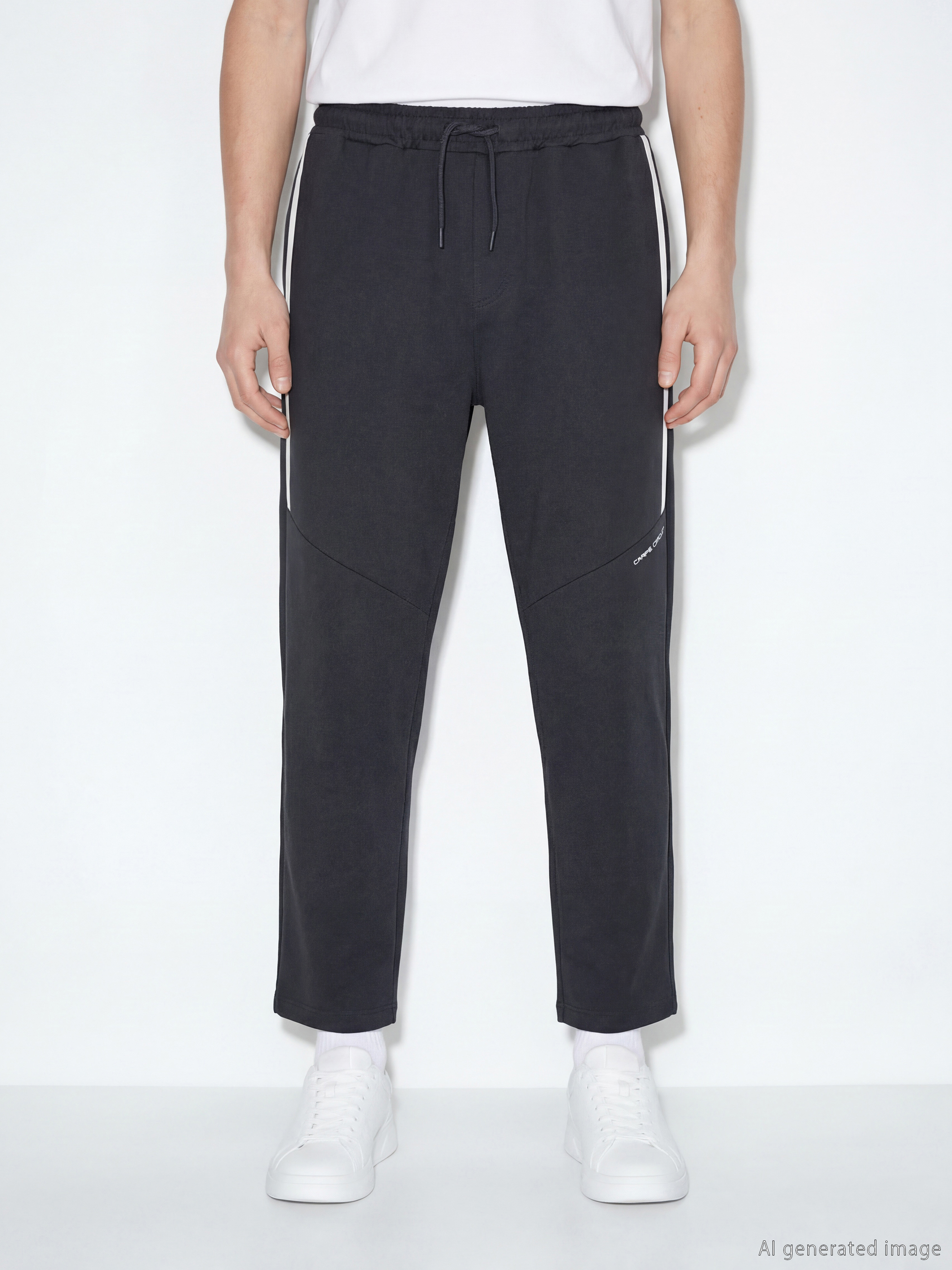 Antrasit Rahat Kalıp Baskılı Erkek Eşofman Alt-1