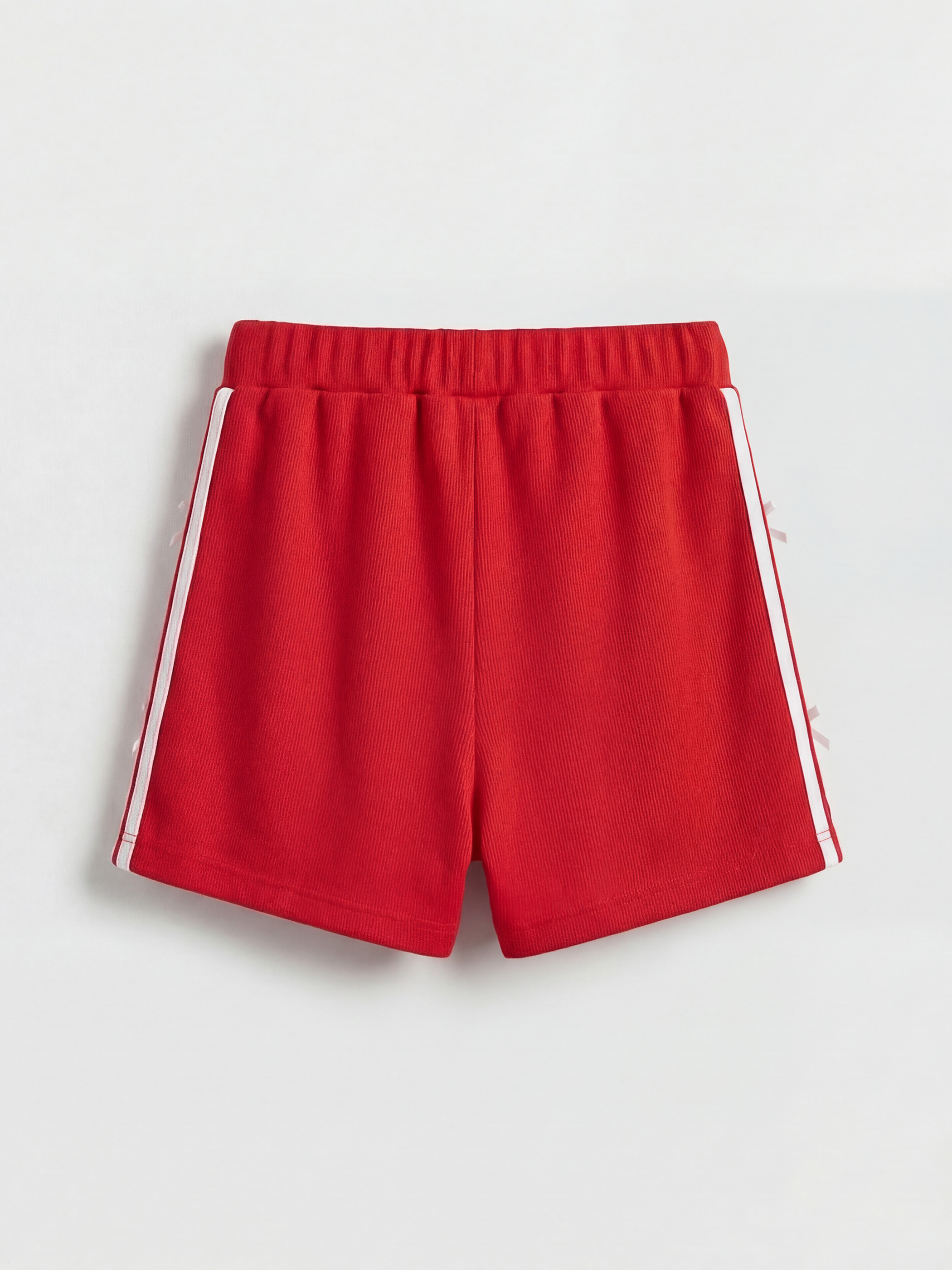 Elastic Waist Striped Detail Girls' Shorts-1