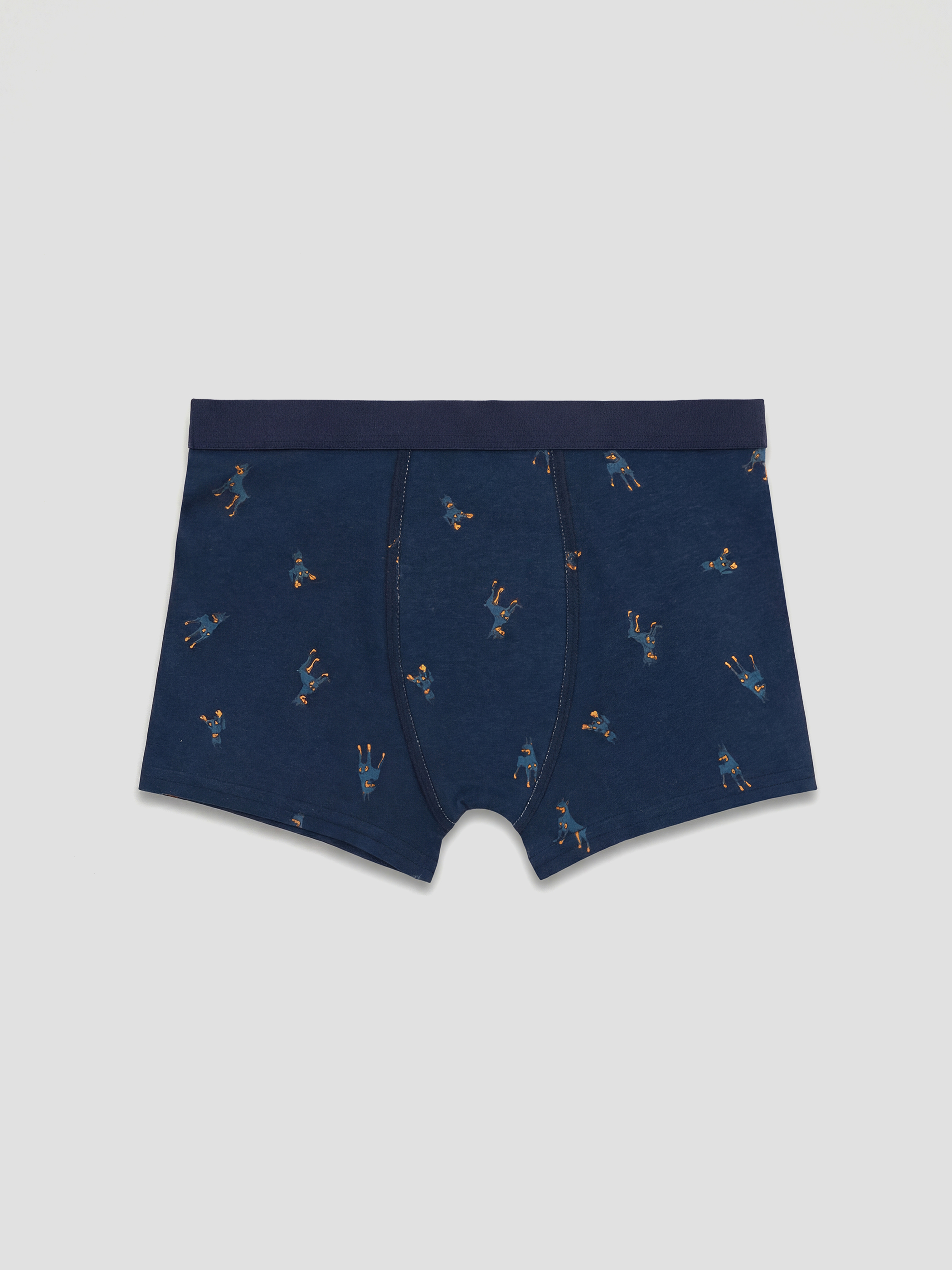 Lacivert Baskılı Erkek Çocuk Boxer 3'lü-2
