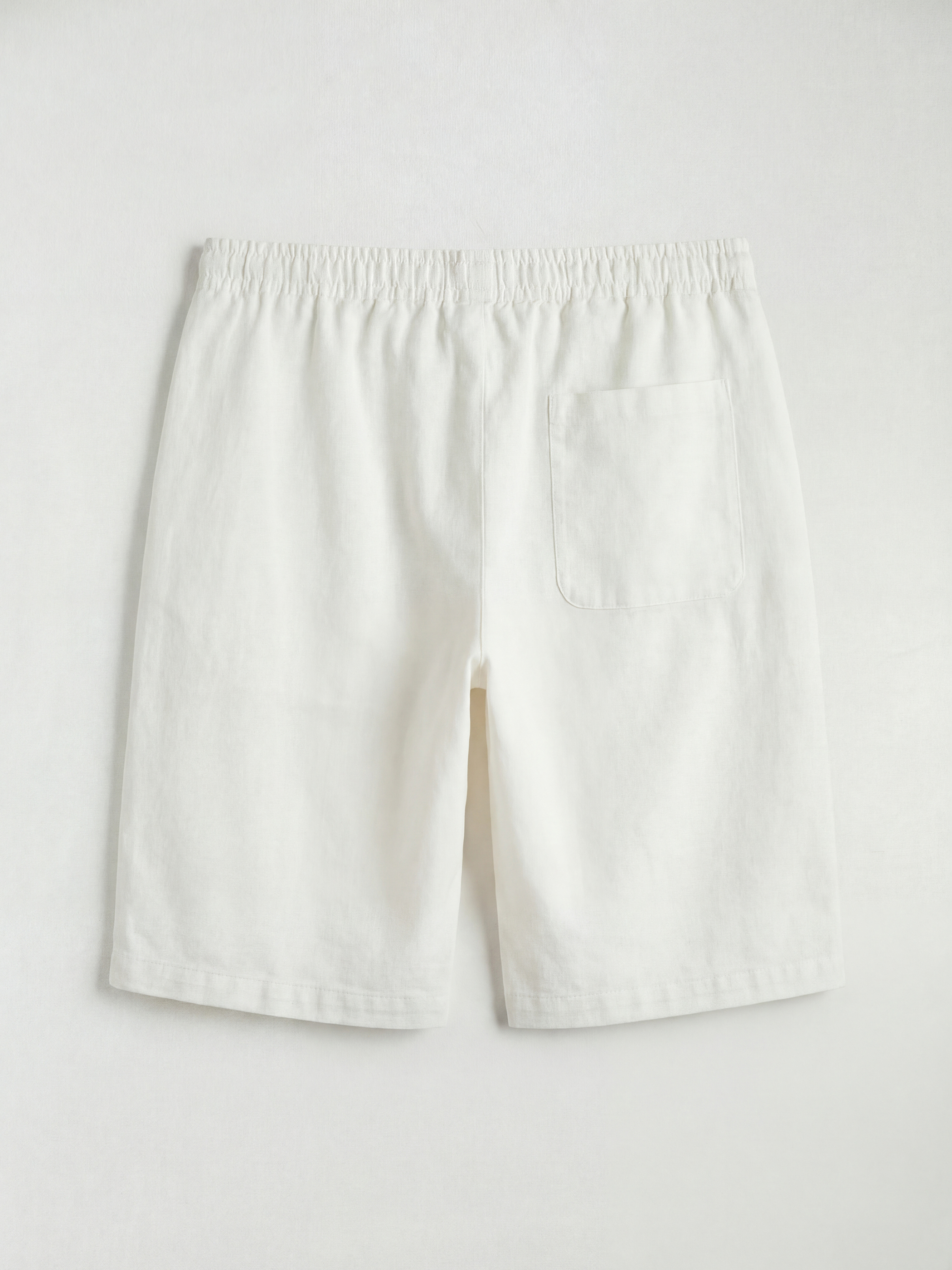 Beyaz Regular Fit Erkek Şort-5