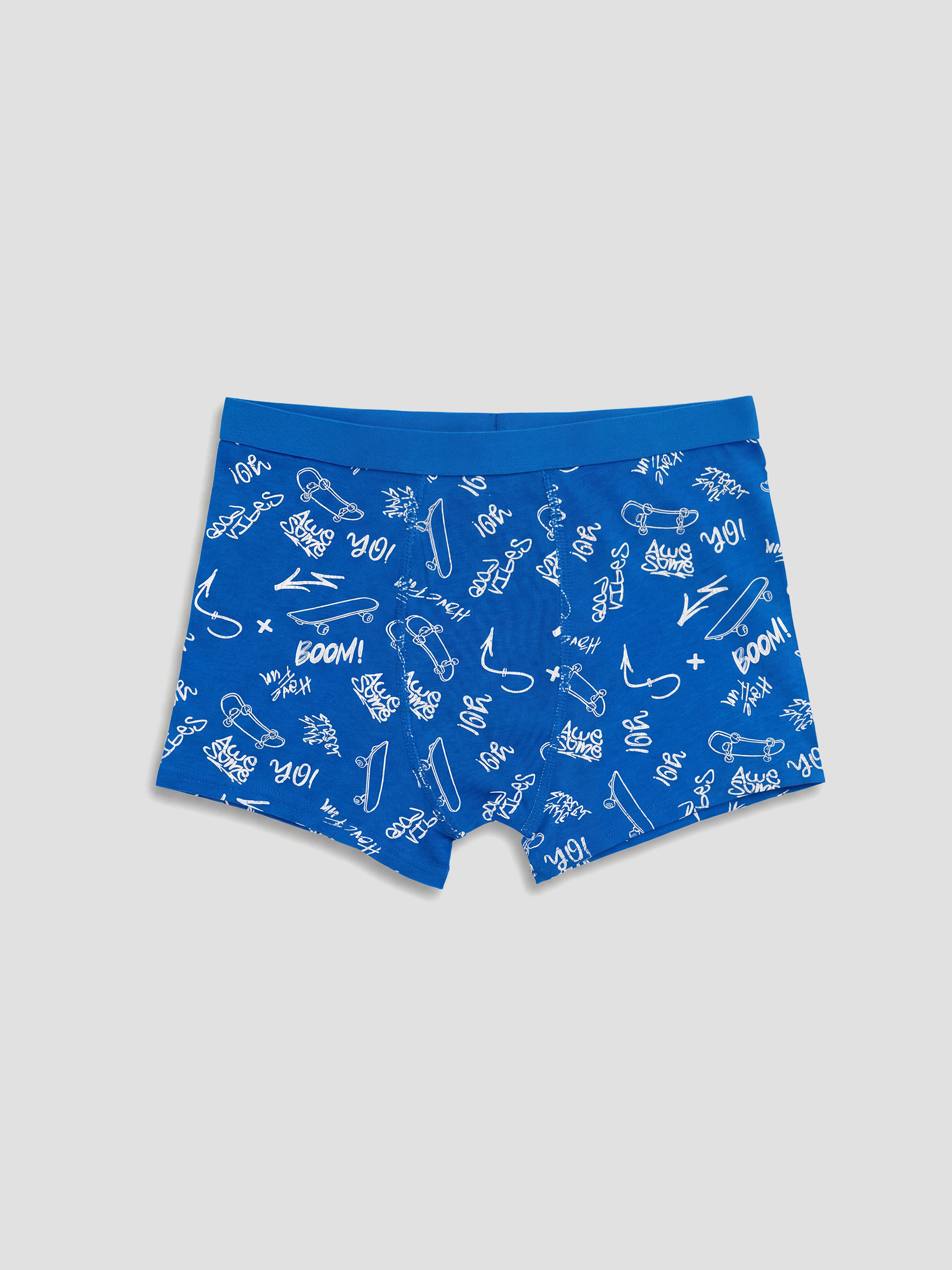 Mavi Erkek Çocuk Boxer 3'lü-4