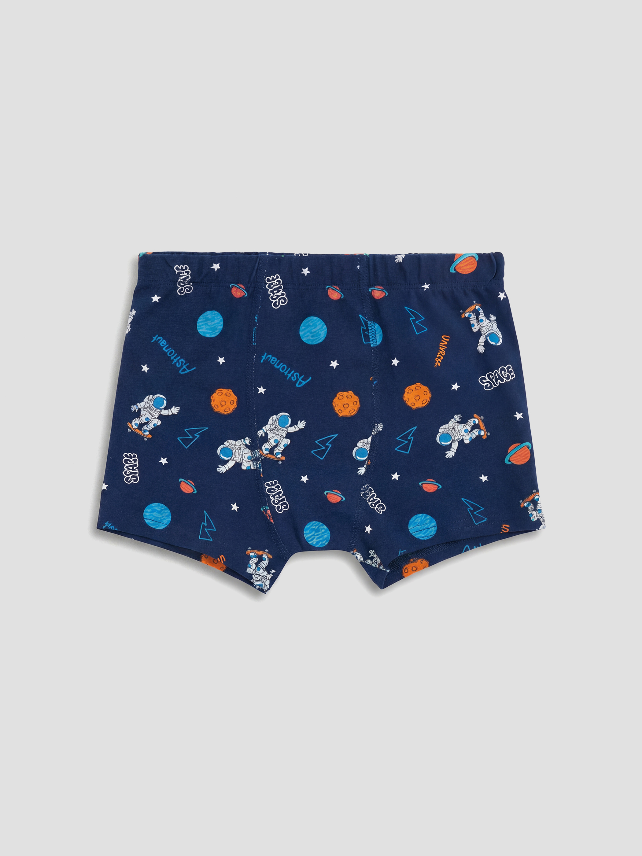 Lacivert Baskılı Erkek Çocuk 3'lü Boxer-5