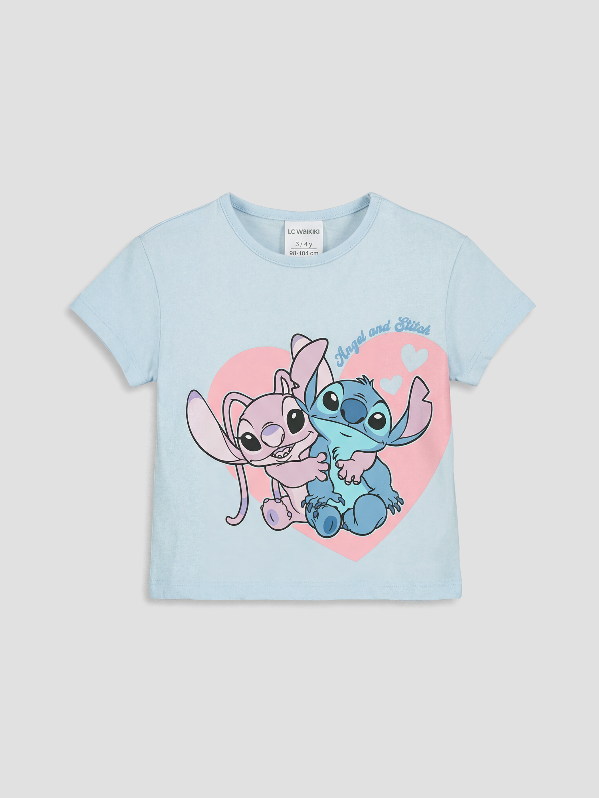 LCW Kids Lilo & Stitch Printed Girl's T-Shirt - S6G899Z1-QYD