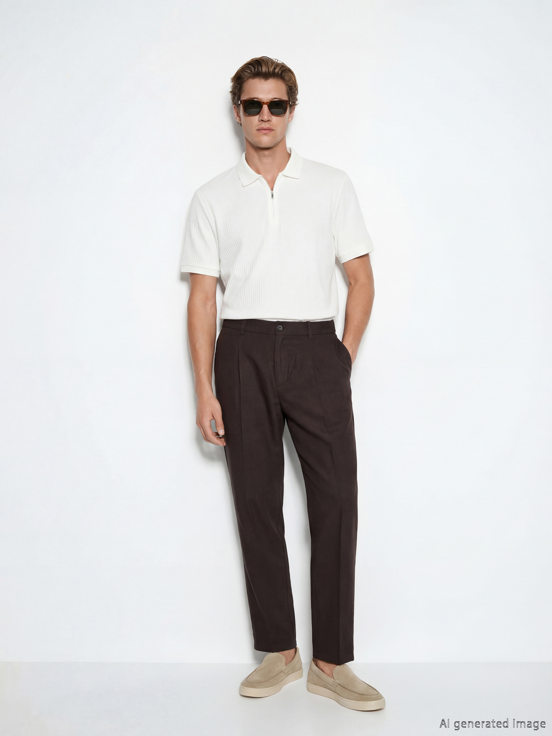 SOUTHBLUE Regular Fit Viskon Erkek Pileli Pantolon