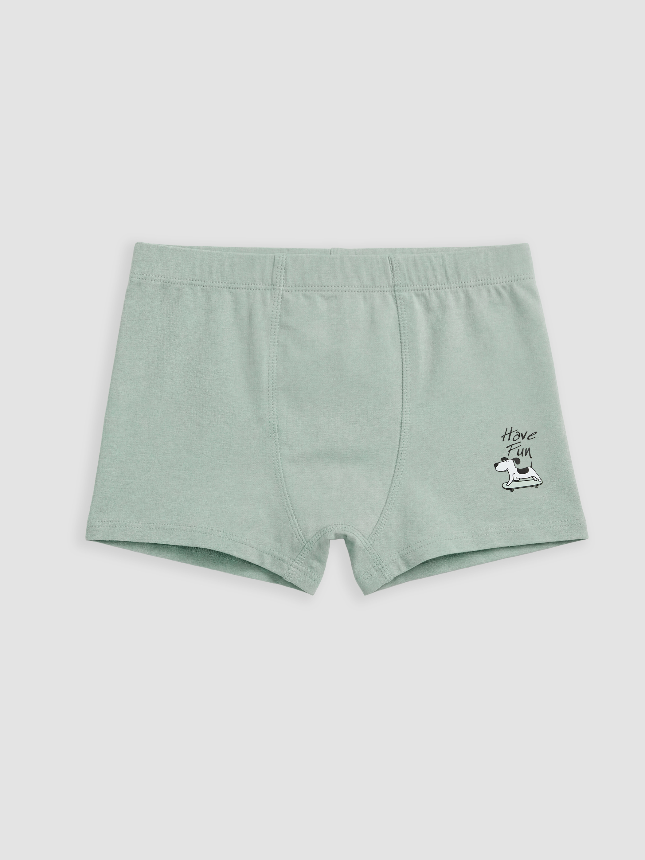 Beyaz Baskılı Erkek Çocuk Boxer 3'lü-3