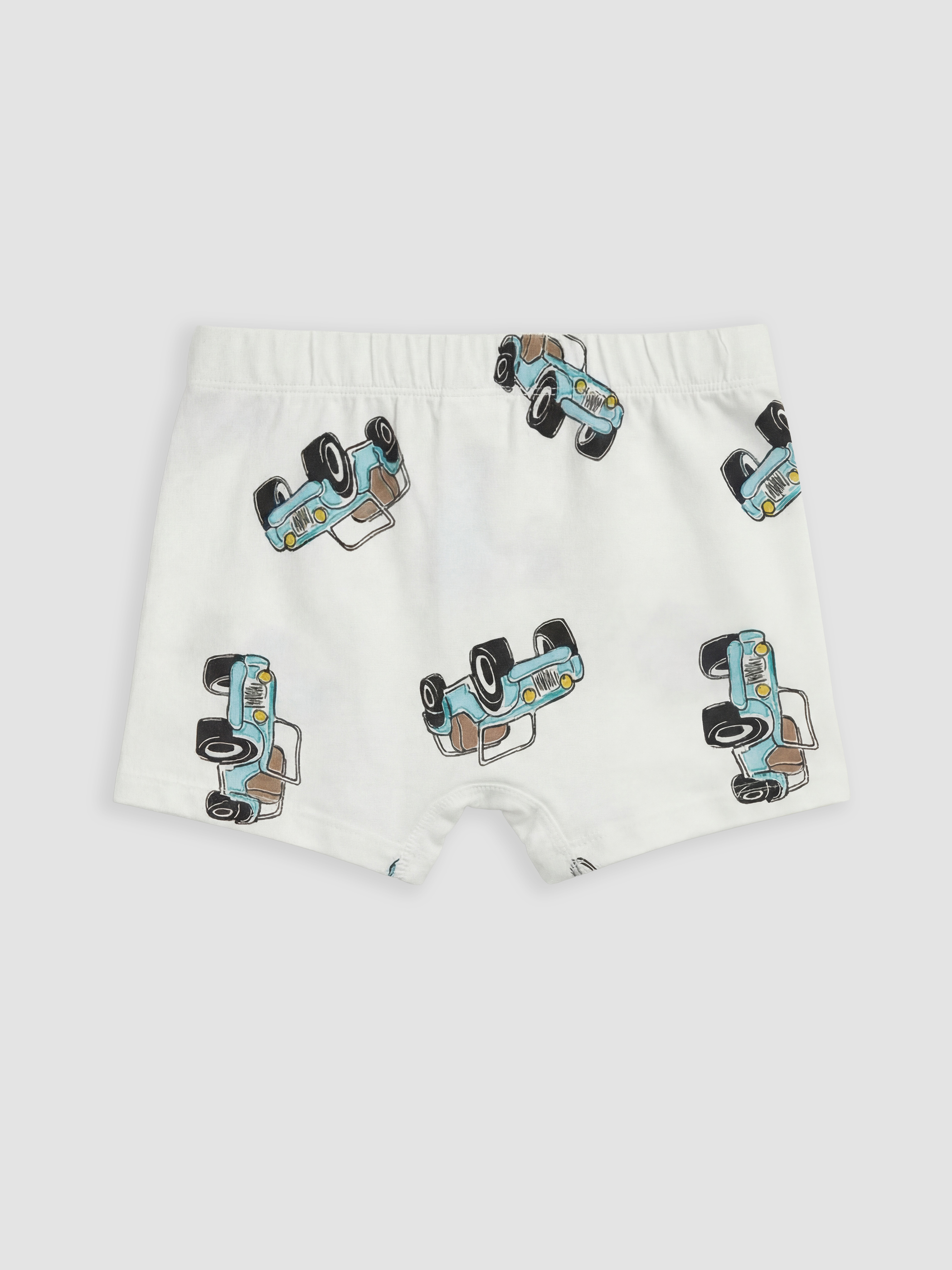 Ekru Erkek Çocuk Beli Lastikli Boxer-1