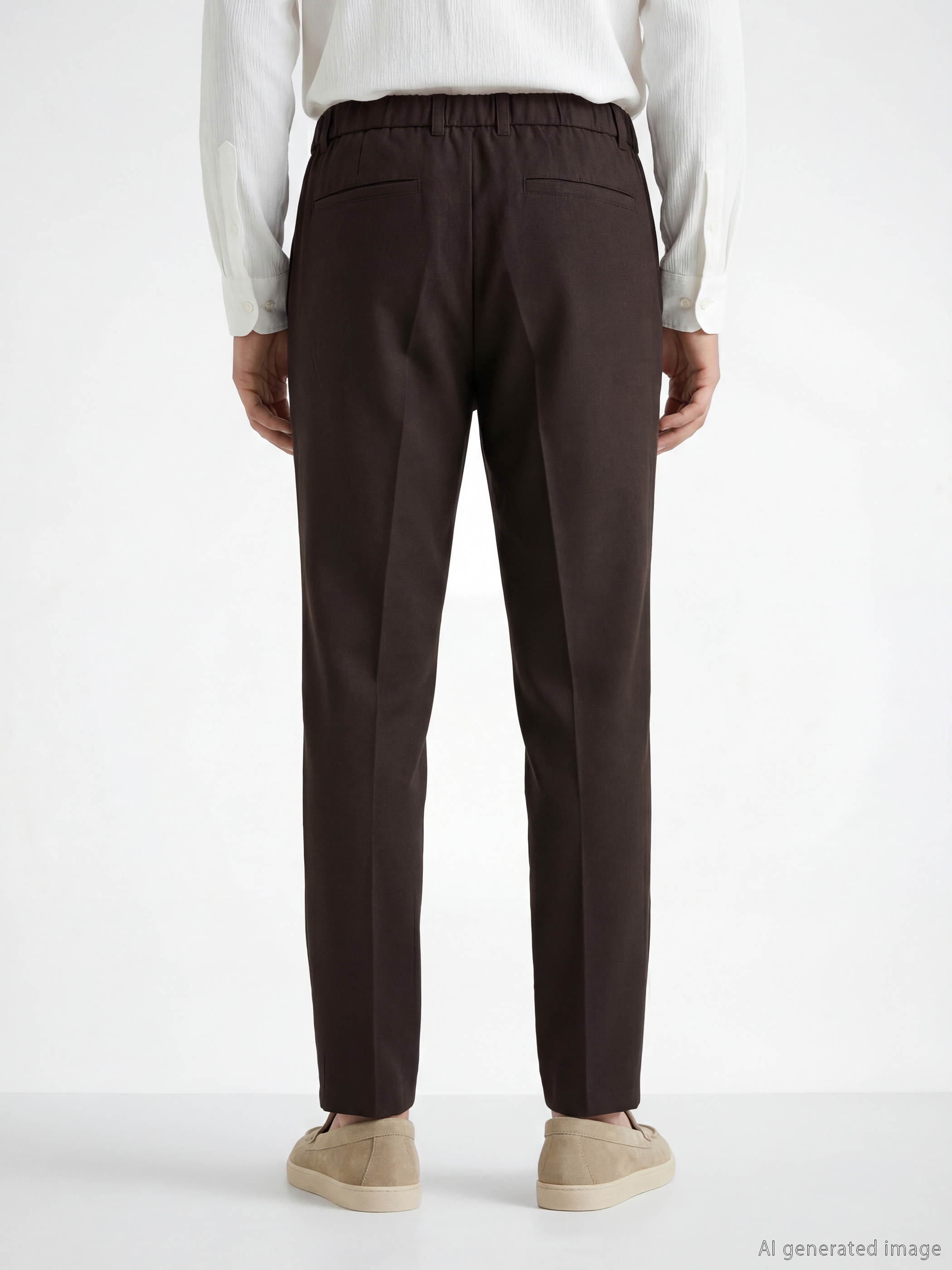 Regular Fit Pleated Men's Trousers-3