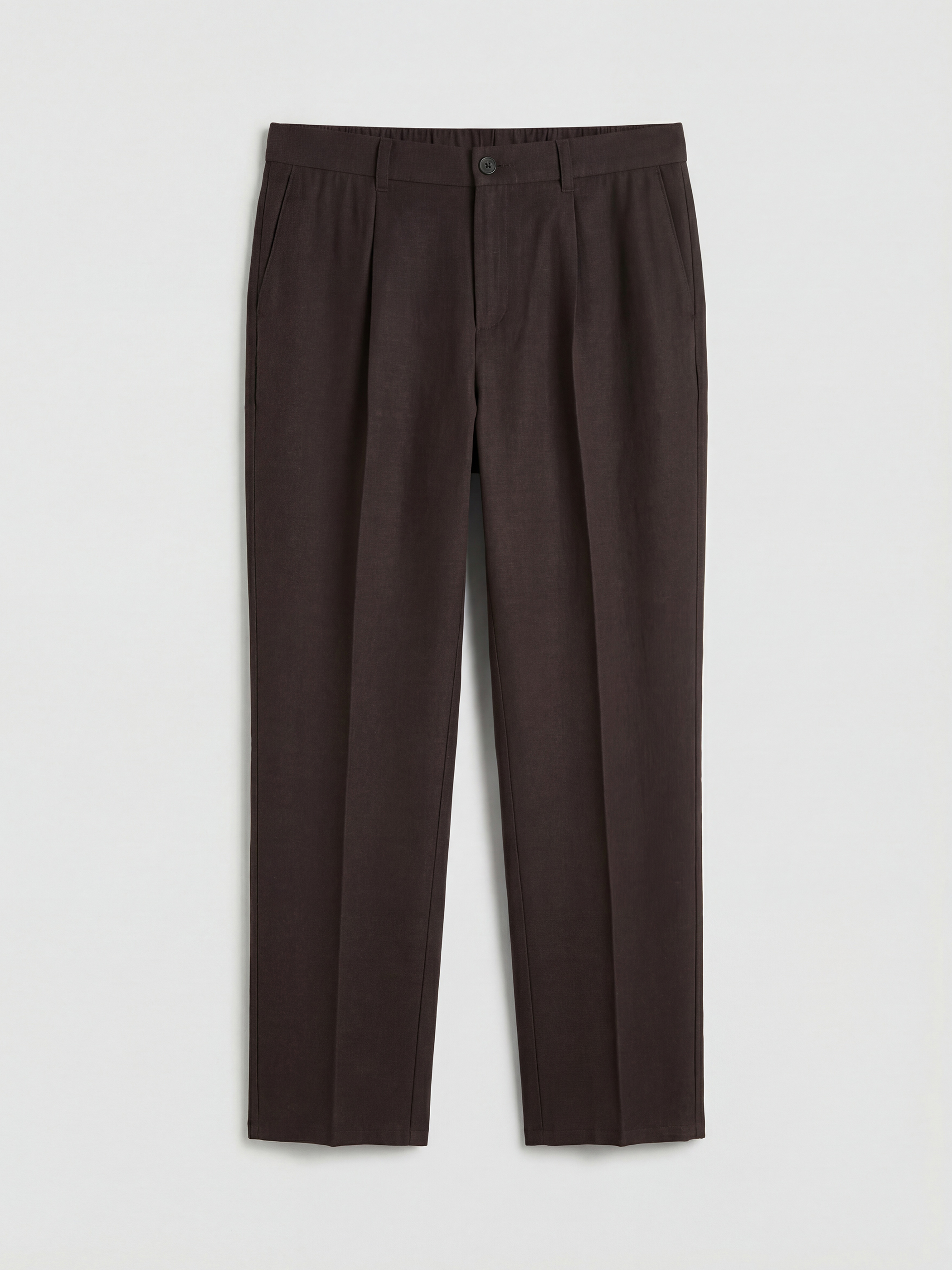 Regular Fit Pleated Men's Trousers-4