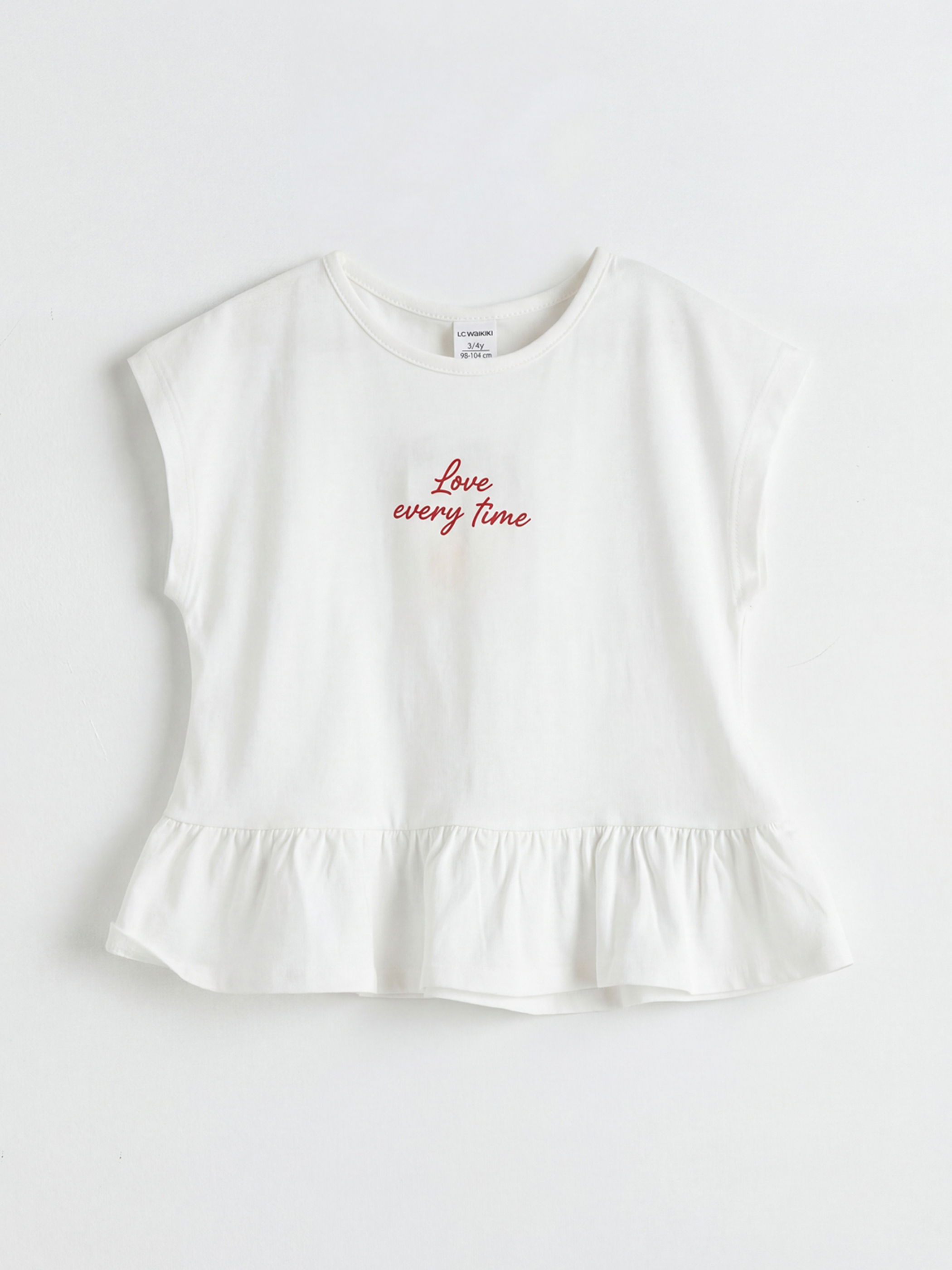 Ekru Bisiklet Yaka Kız Çocuk Bluz ve Pantolon-3