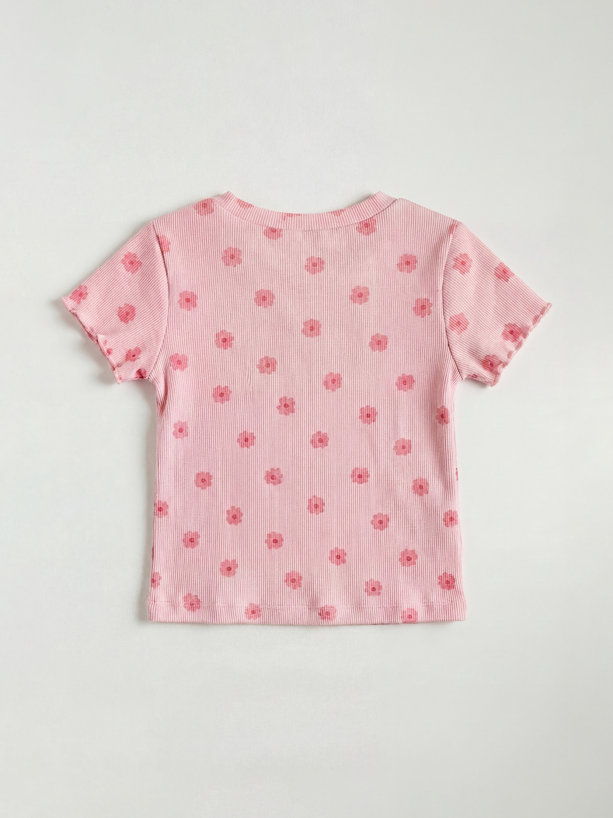 Floral Print Baby Girl Tee and Shorts Set-2