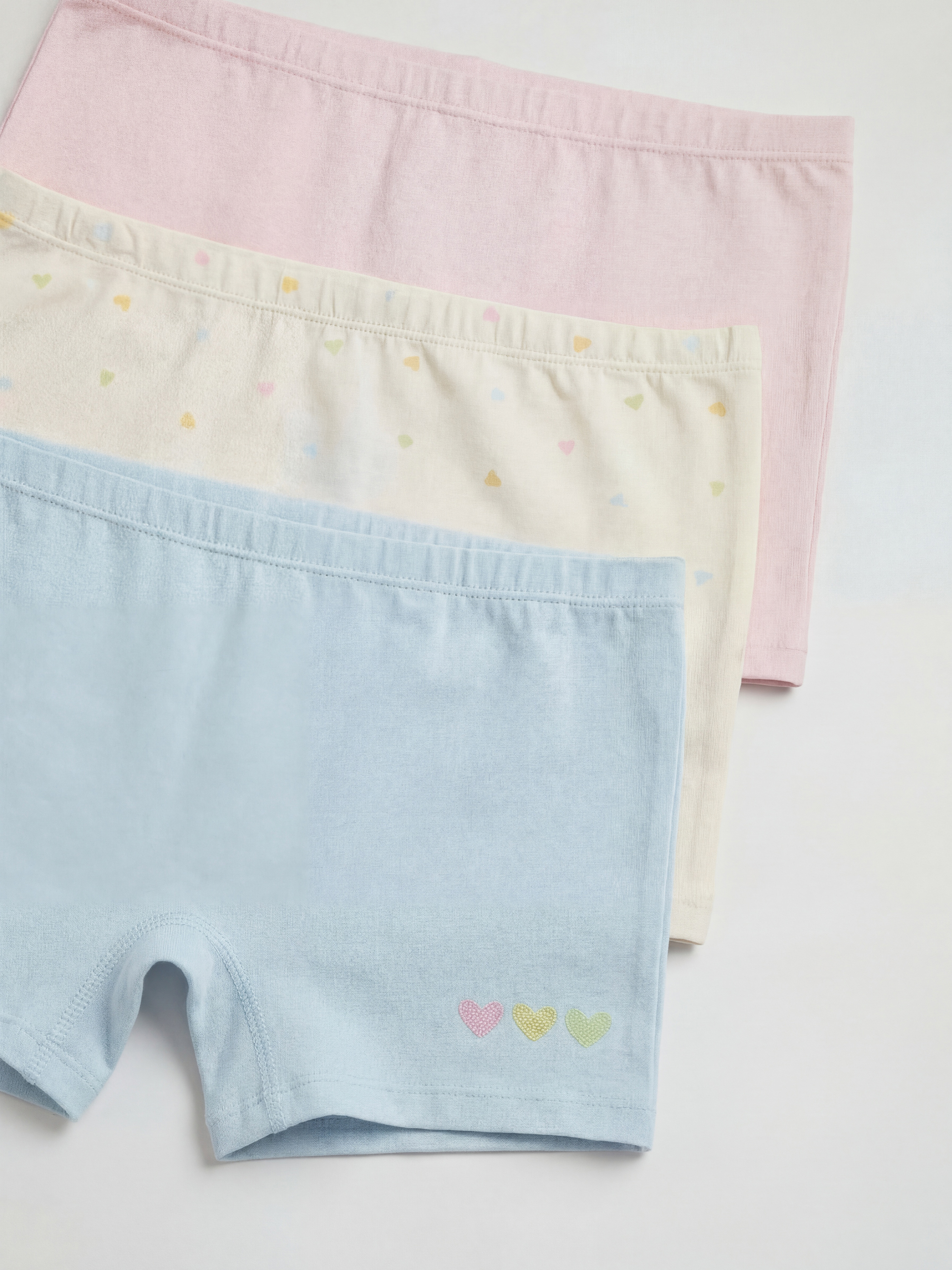 Ekru Kız Çocuk Boxer 3'lü-6