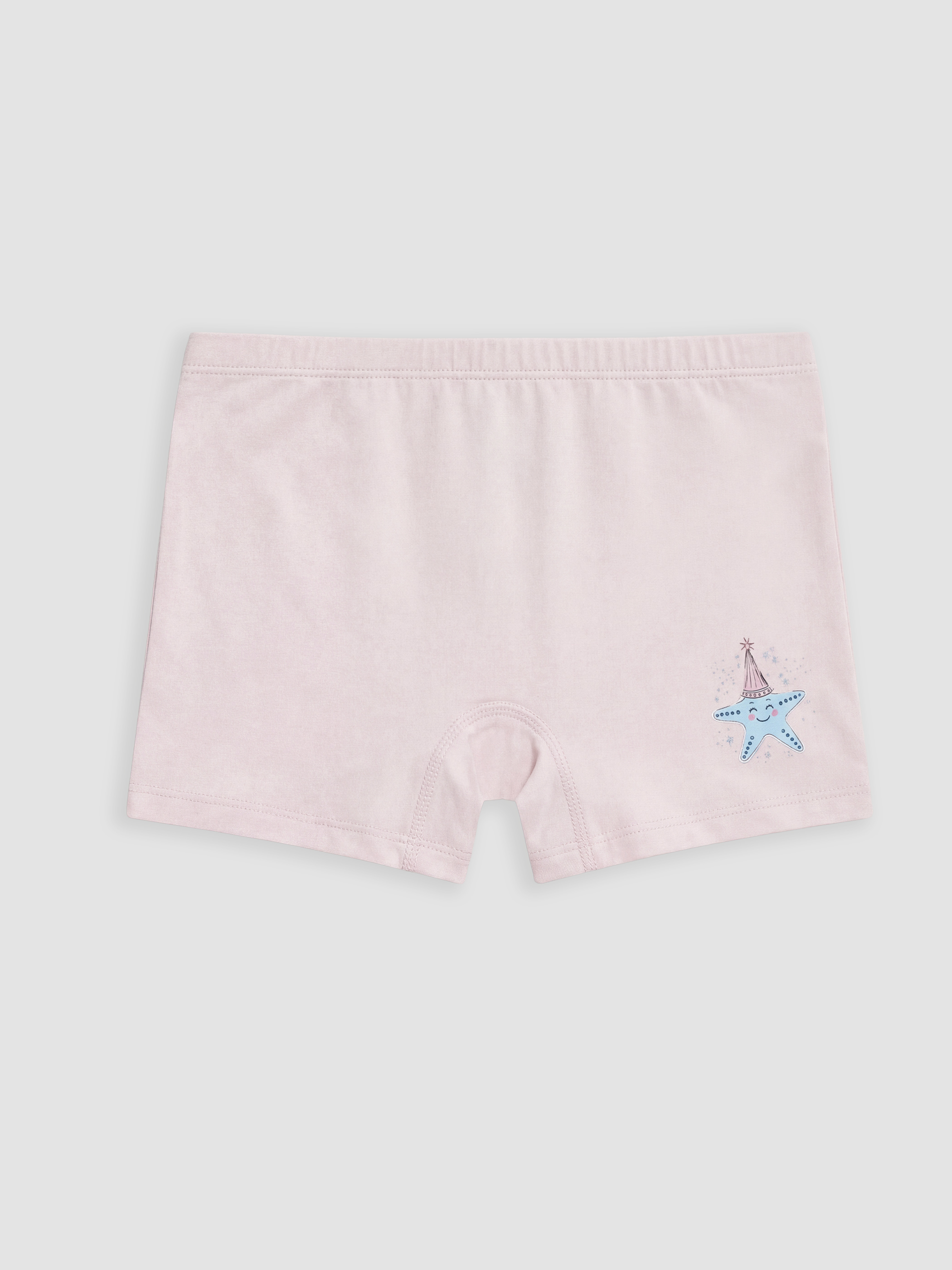 Pembe Yüksek Pamuklu Kız Çocuk Boxer