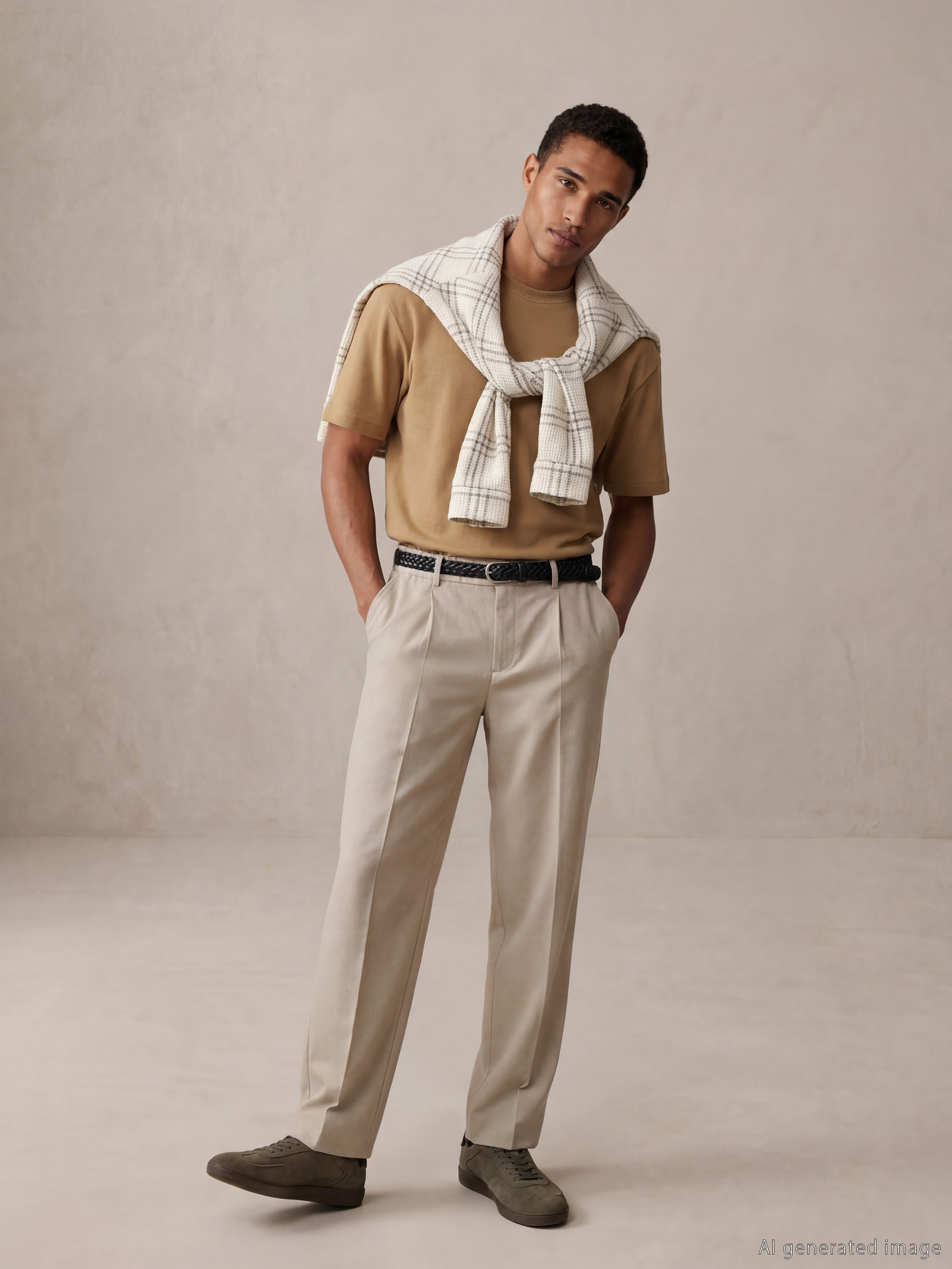 Sarı Bisiklet Yaka Erkek Tişört-1