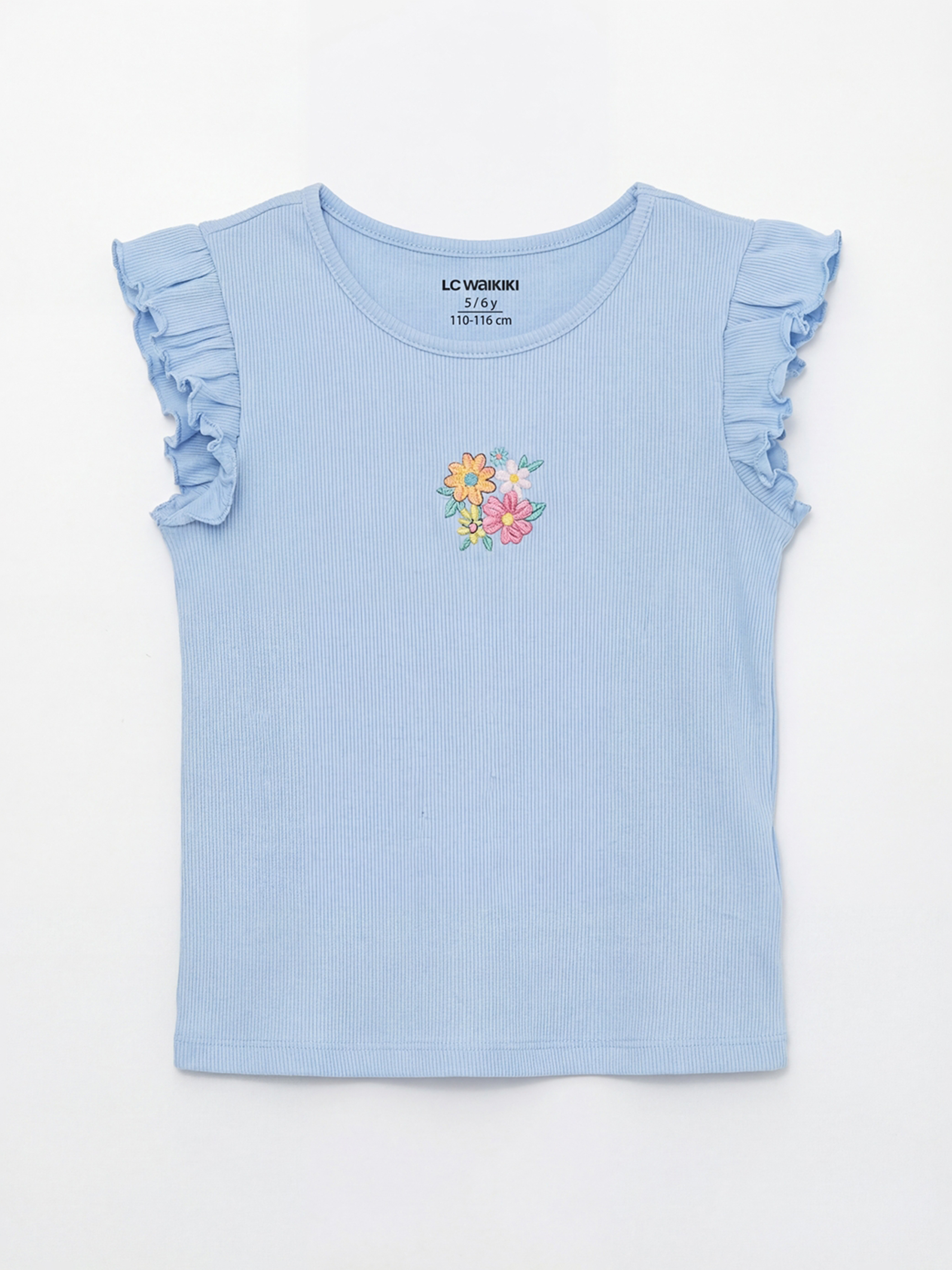LCW Kids Çiçek Nakışlı Kız Çocuk Fitilli Atlet